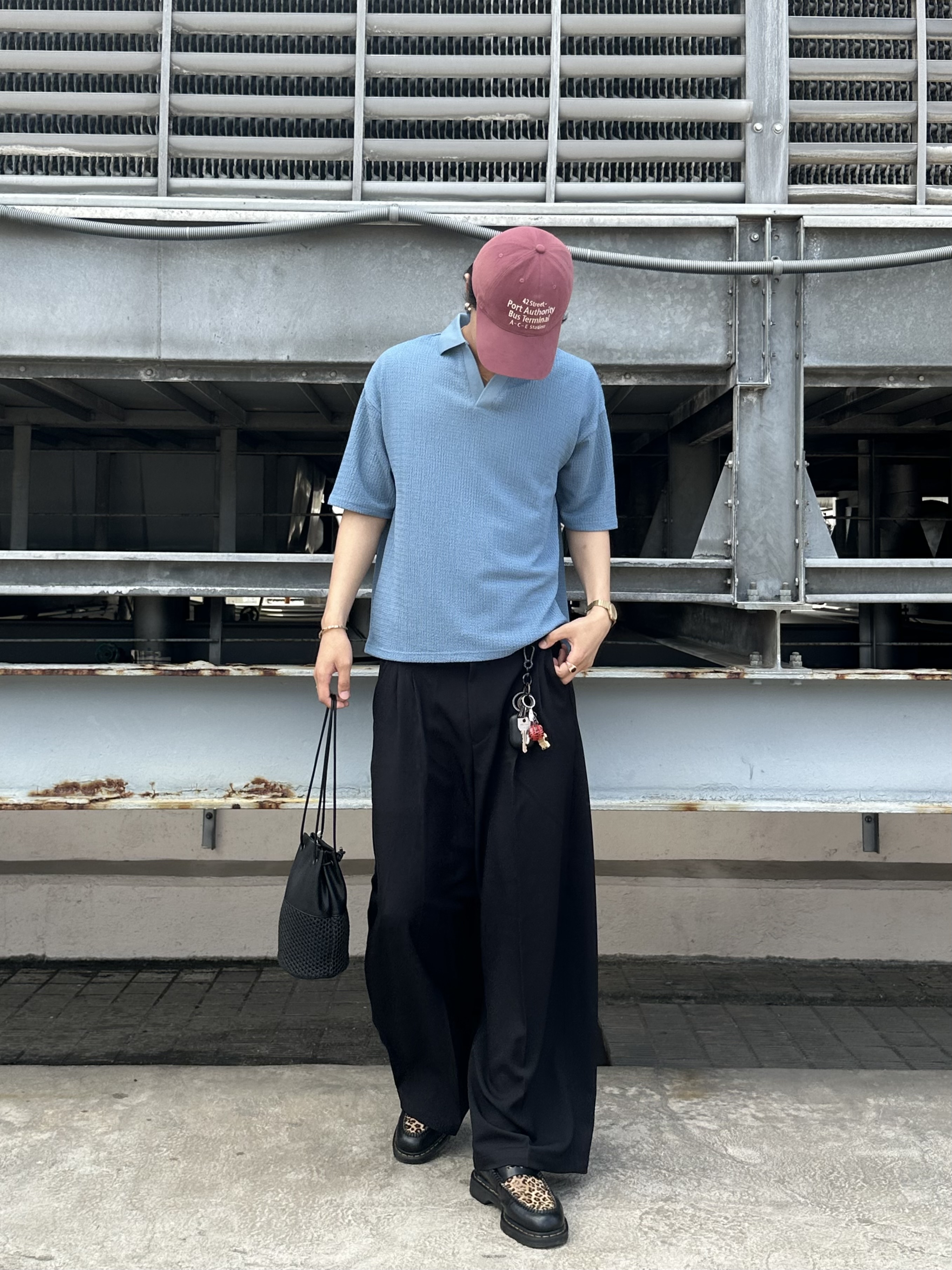 KOHEIさんの「tk.TAKEO KIKUCHI｜◆【ソフトタッチ】ルーズスキッパーポロシャツ/ソフト肌触り/オーバーサイズ/ルーズ/ドロップショルダ」を使ったコーディネート