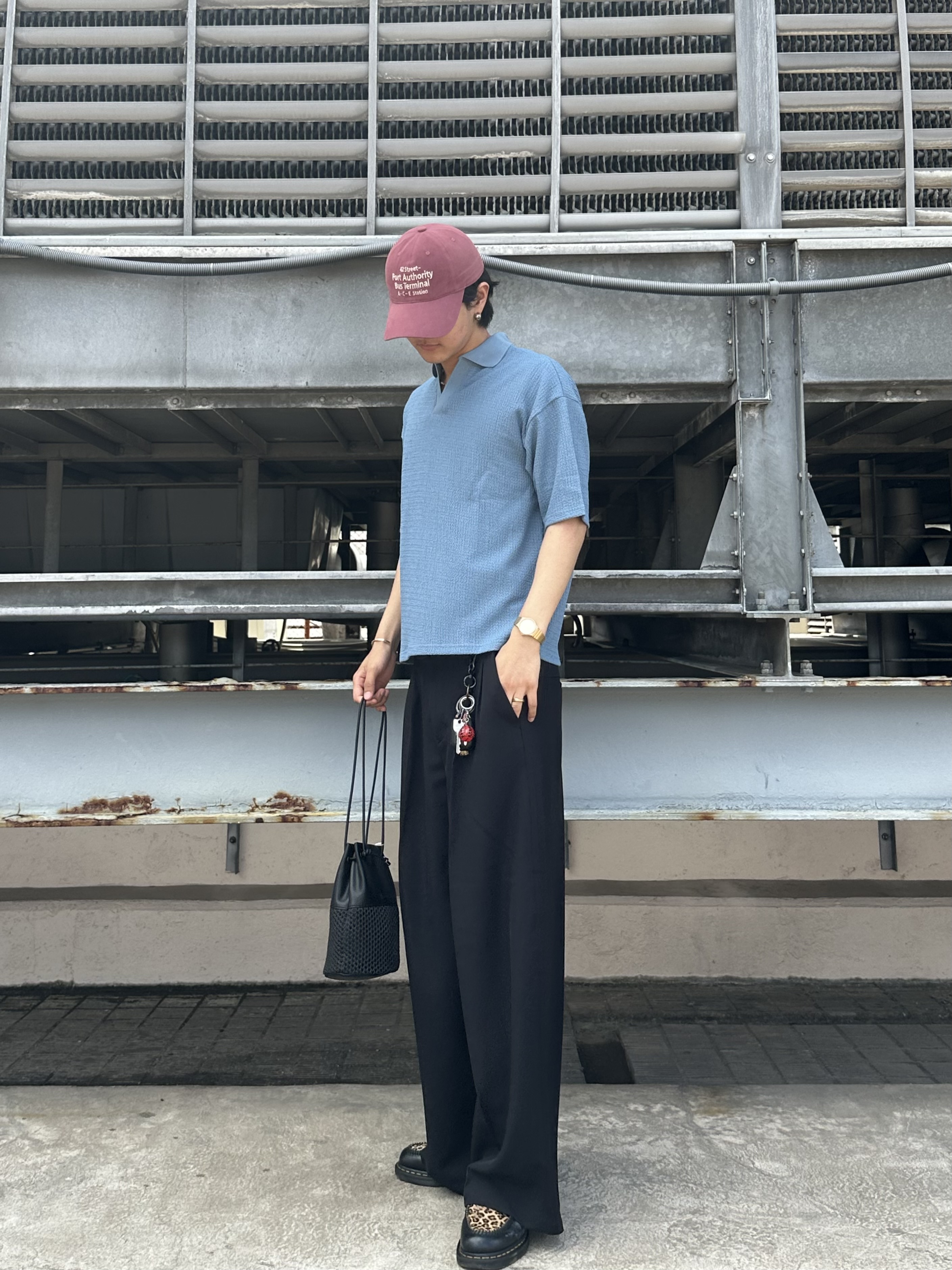 KOHEIさんの「tk.TAKEO KIKUCHI｜◆【ソフトタッチ】ルーズスキッパーポロシャツ/ソフト肌触り/オーバーサイズ/ルーズ/ドロップショルダ」を使ったコーディネート