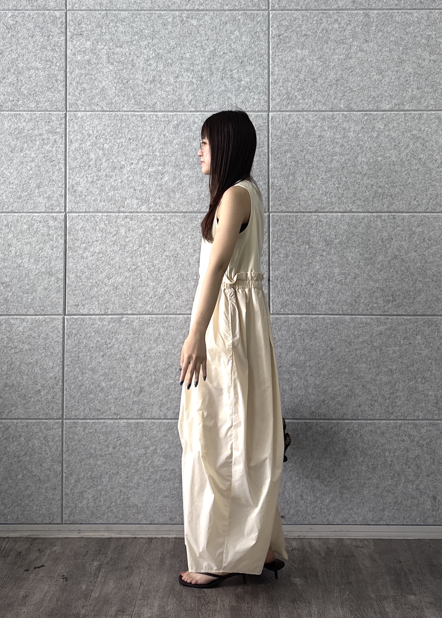 Renoさんの「INDIVI｜コンビコクーンワンピース」を使ったコーディネート
