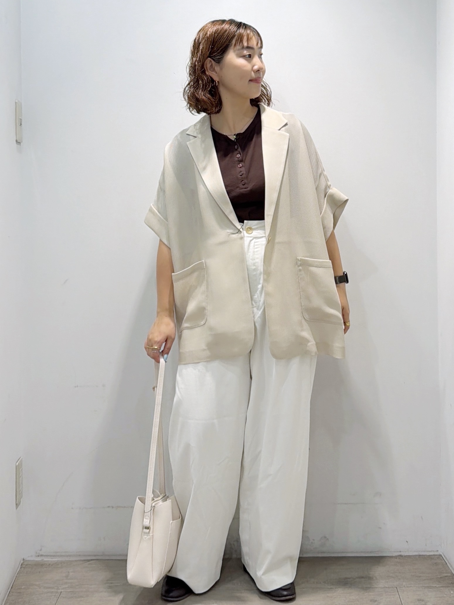 sumicaさんの「OPAQUE.CLIP｜メッシュテーラードジャケット【洗濯機OK】」を使ったコーディネート