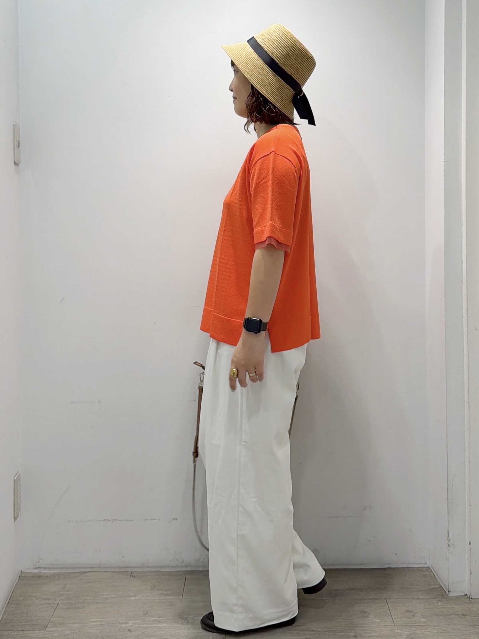sumicaさんの「OPAQUE.CLIP｜【UV／接触冷感／抗ピル】シアー＆レイヤード風さらりニット《洗濯機OK》」を使ったコーディネート