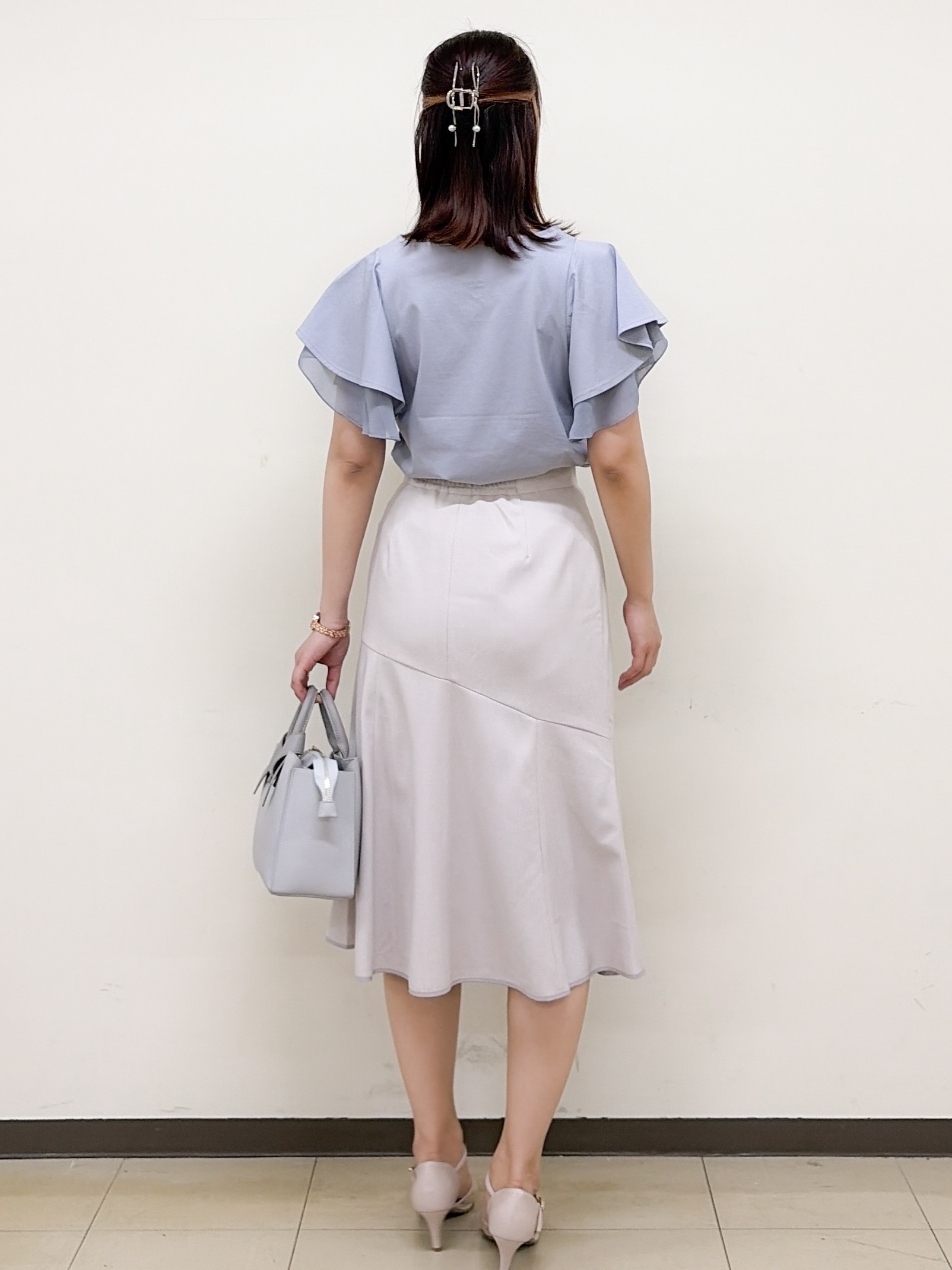 yurinaさんの「index｜【接触冷感／UVケア】シフォンフリルドッキングトップス《洗濯機OK》」を使ったコーディネート
