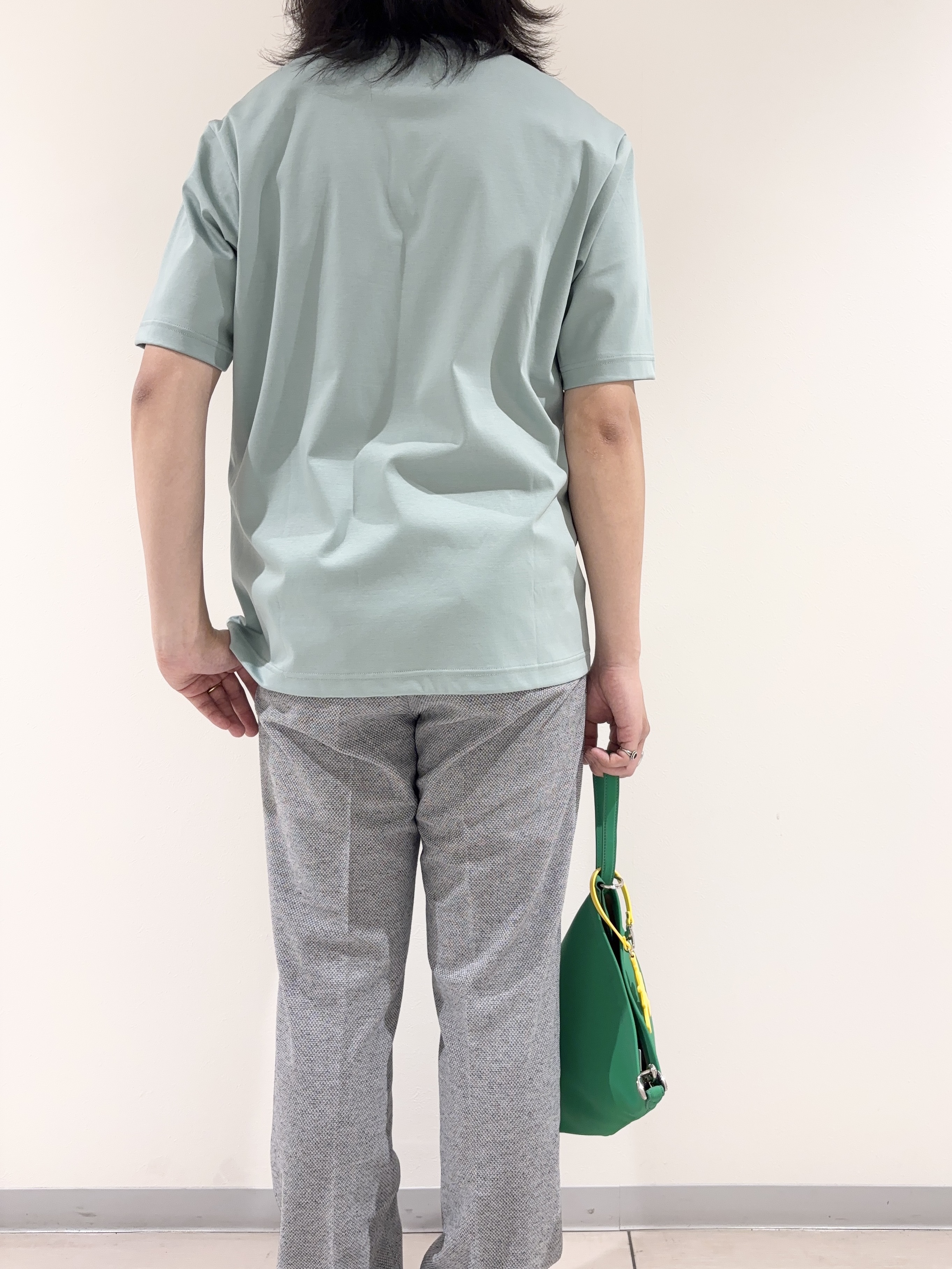 及川さんの「TAKEO KIKUCHI｜【接触冷感】アイスクリアコットン ワンポイント ポロシャツ」を使ったコーディネート