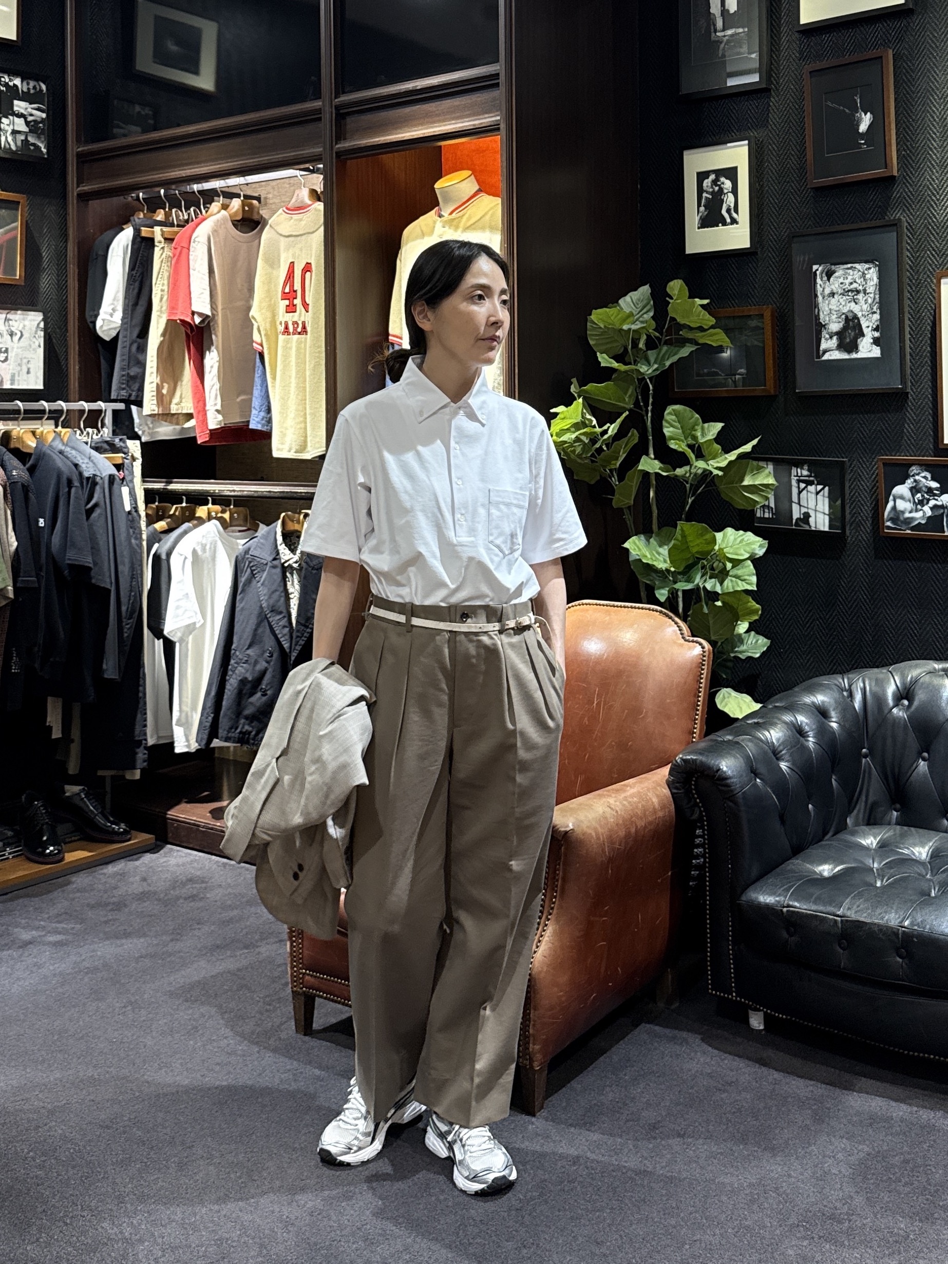 神野（jinno）さんの「TAKEO KIKUCHI｜【汗染み軽減/接触冷感】ビズ ポロシャツ」を使ったコーディネート