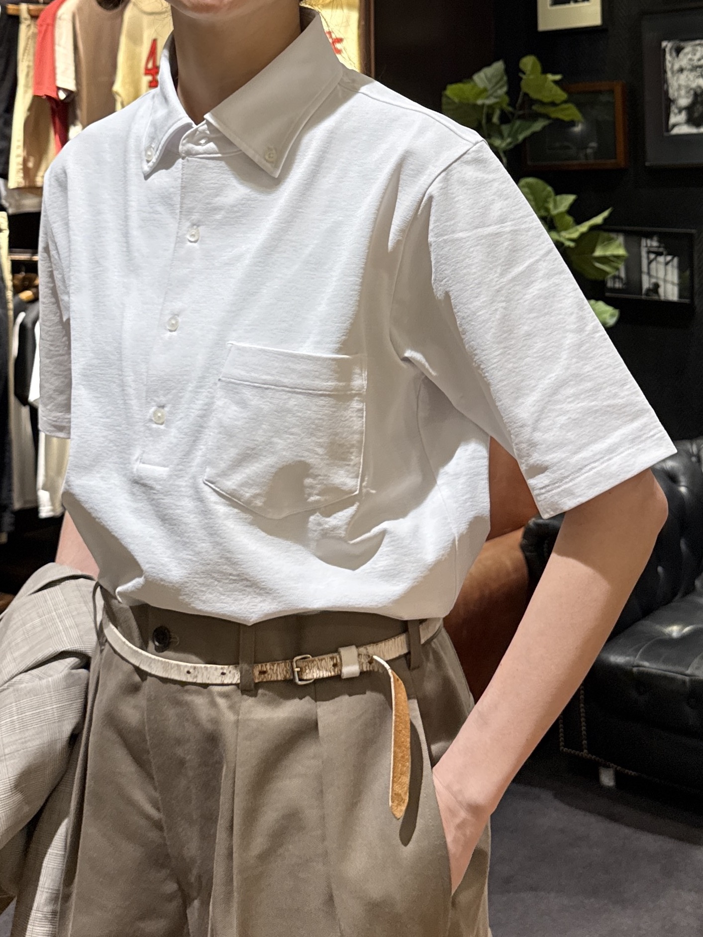 神野（jinno）さんの「TAKEO KIKUCHI｜【汗染み軽減/接触冷感】ビズ ポロシャツ」を使ったコーディネート