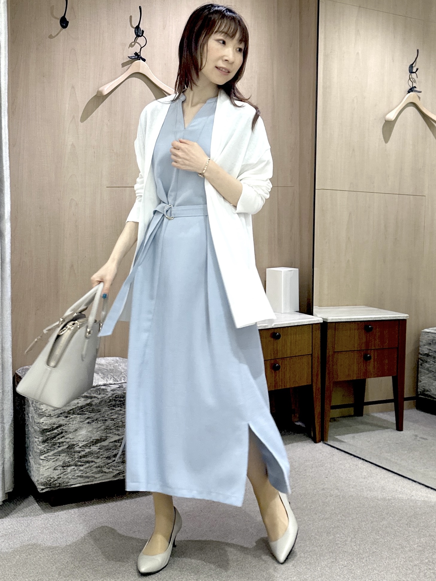 Miwaさんの「UNTITLED｜【接触冷感/UVカット/遮熱機能】フライスジャージカーディガン」を使ったコーディネート