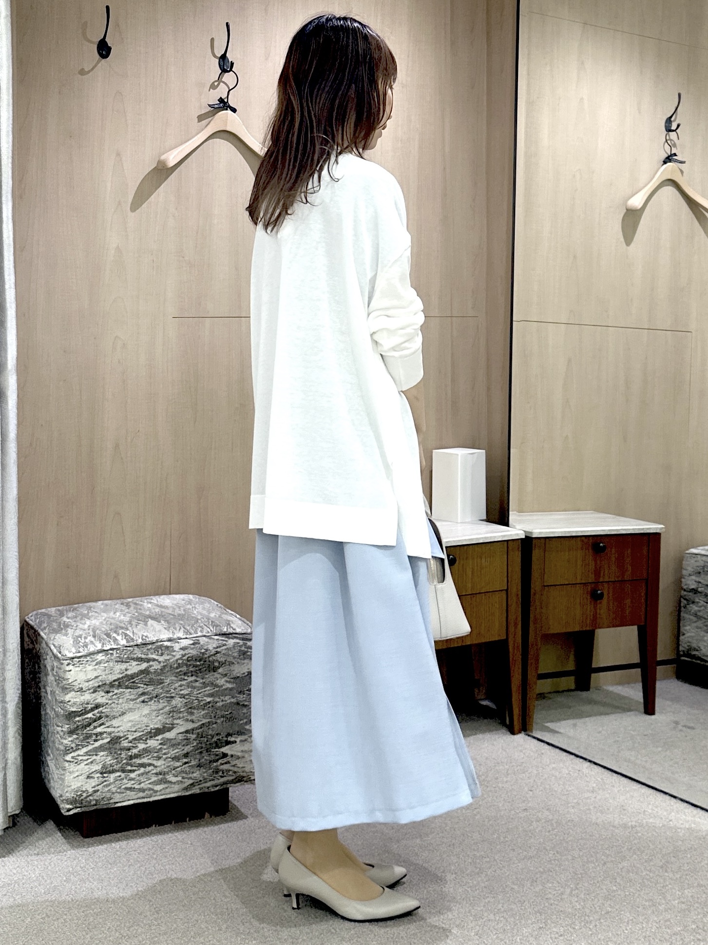 Miwaさんの「UNTITLED｜【UV/接触冷感/遮熱/通気性】スラブバンドカラーワンピース」を使ったコーディネート