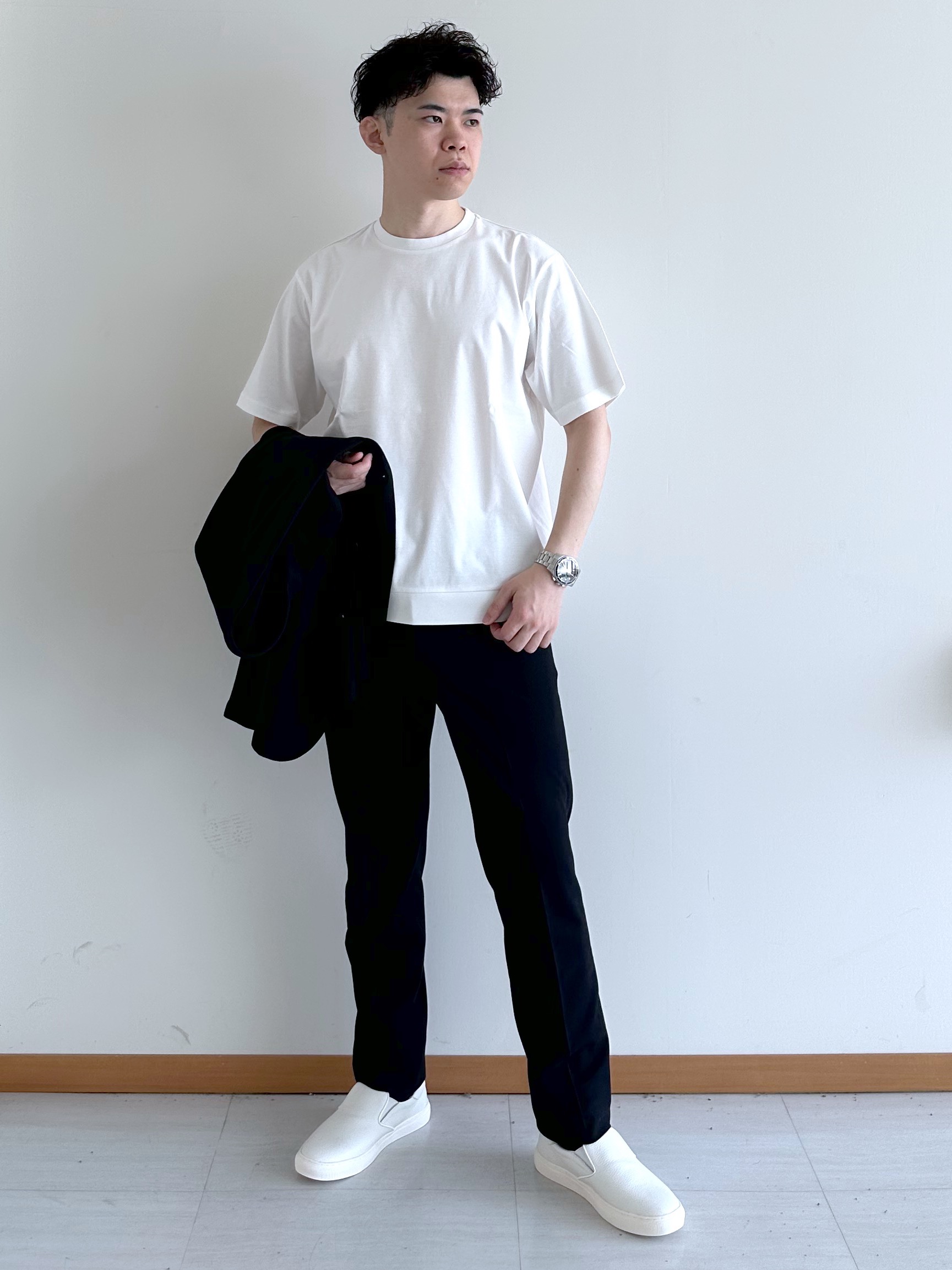 イッシーさんの「TAKEO KIKUCHI｜【抗菌防臭】CALCULO（R）ジャージ ジャケット」を使ったコーディネート