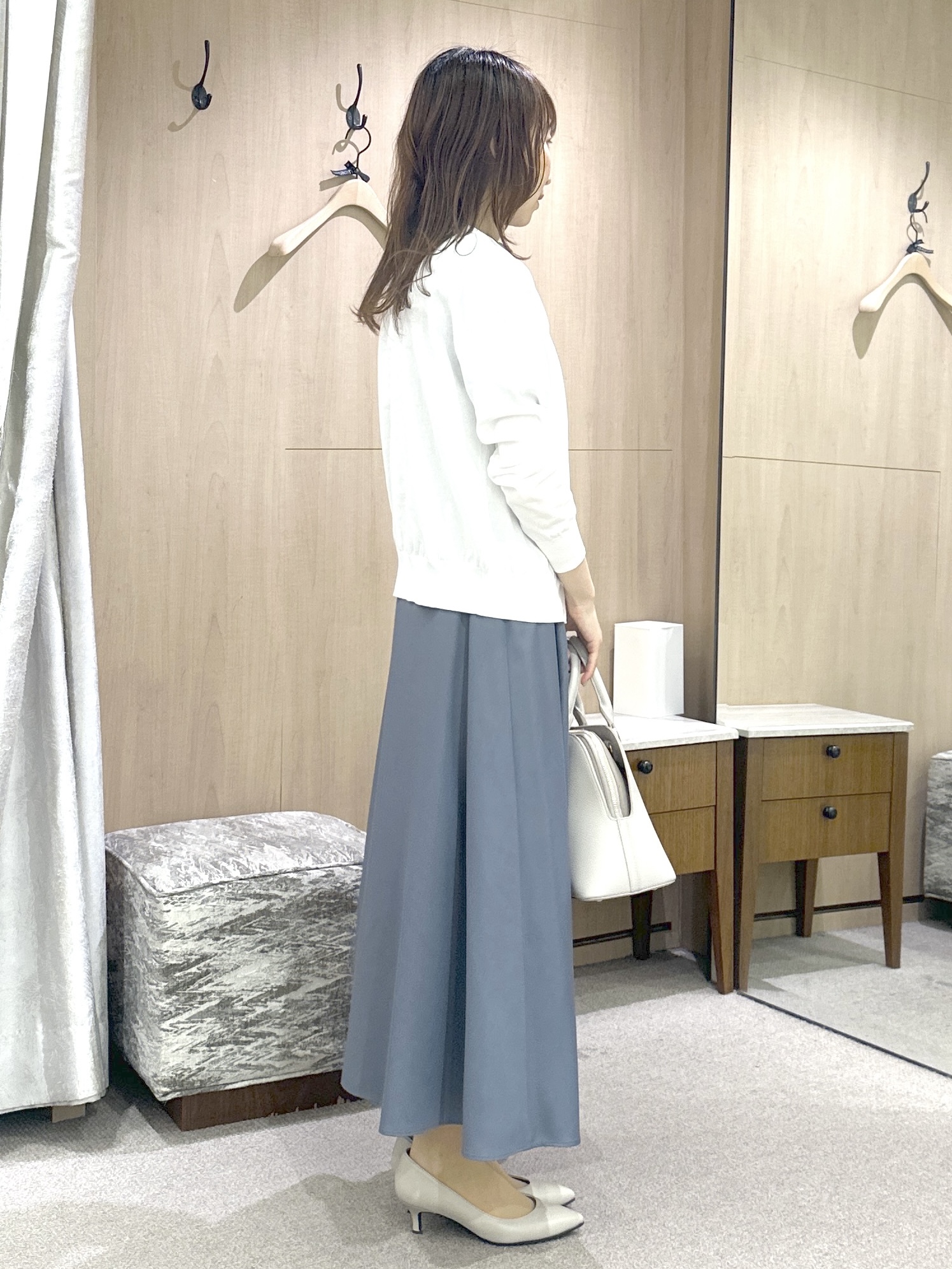 Miwaさんの「UNTITLED｜◆【9色展開/アンサンブル可】コットンクルーネックカーディガン」を使ったコーディネート