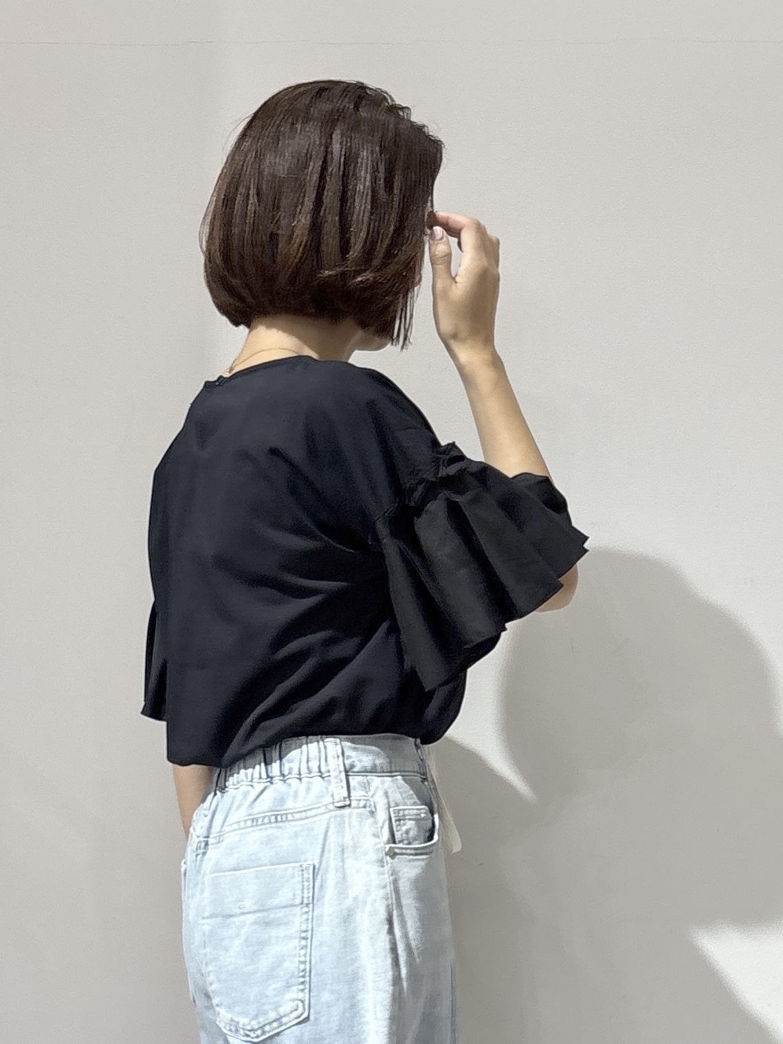 NAKAさんの「OPAQUE.CLIP｜【接触冷感】タックスリーブカットソー《洗濯機OK》」を使ったコーディネート