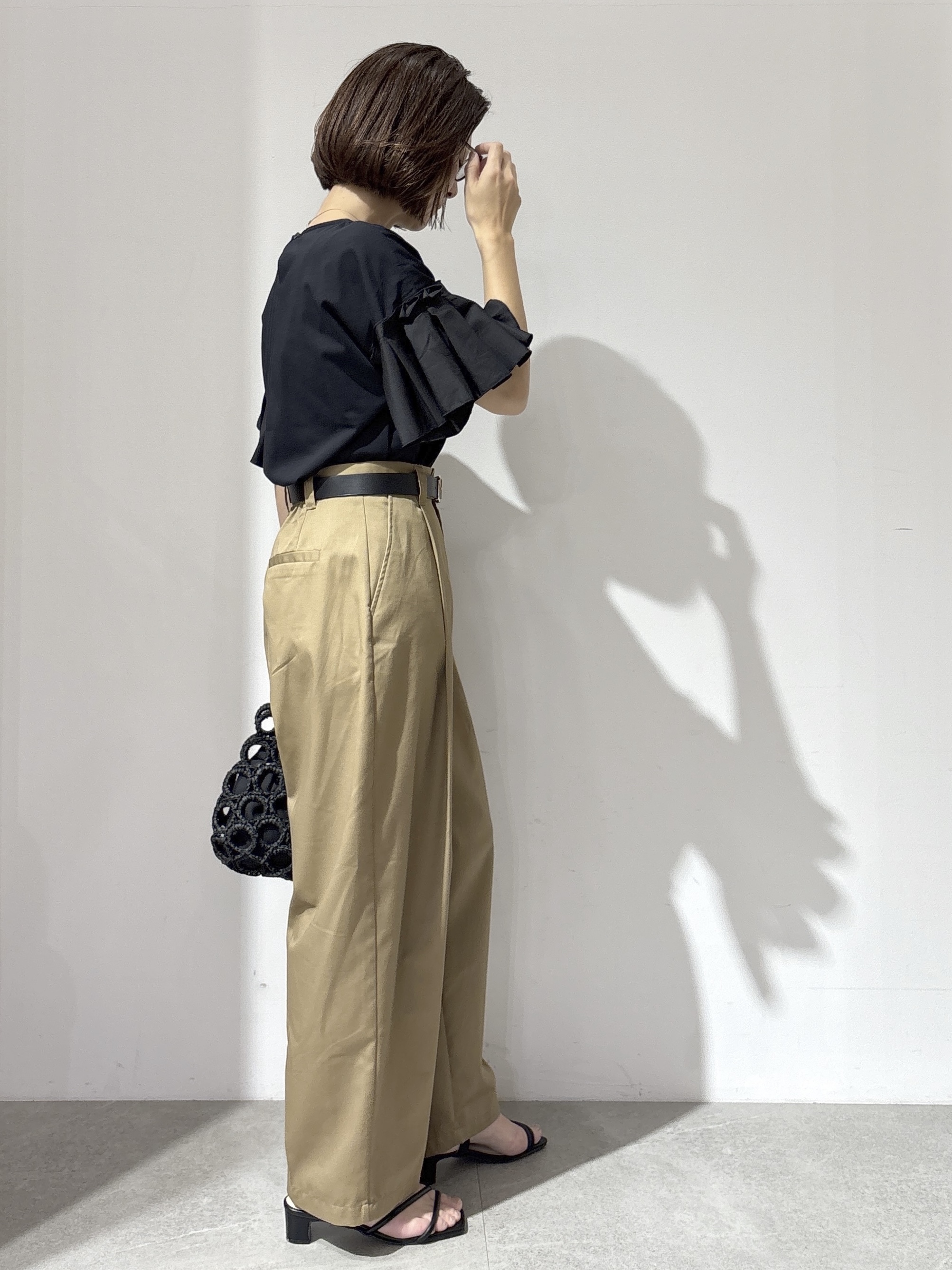 NAKAさんの「OPAQUE.CLIP｜【接触冷感】タックスリーブカットソー《洗濯機OK》」を使ったコーディネート