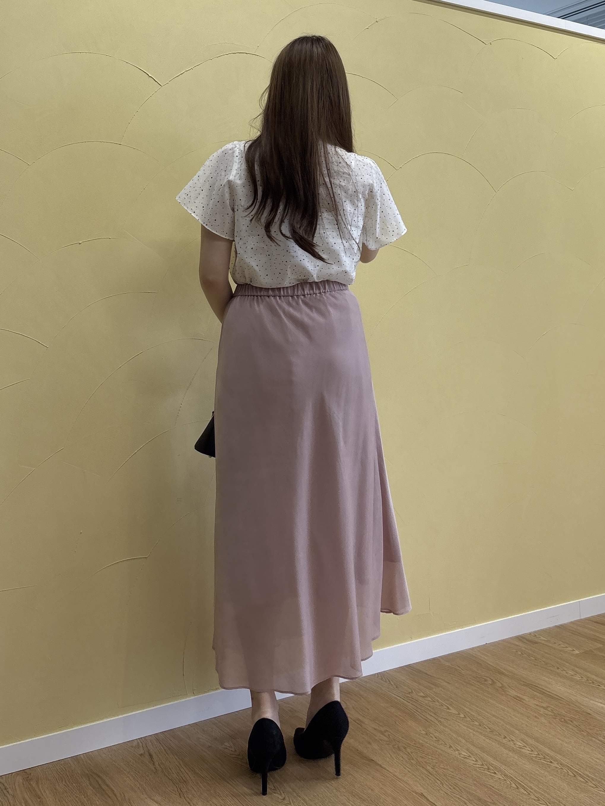 sayaさんの「COUP DE CHANCE｜【手洗い可／日本製】ドットフロッキーブラウス」を使ったコーディネート