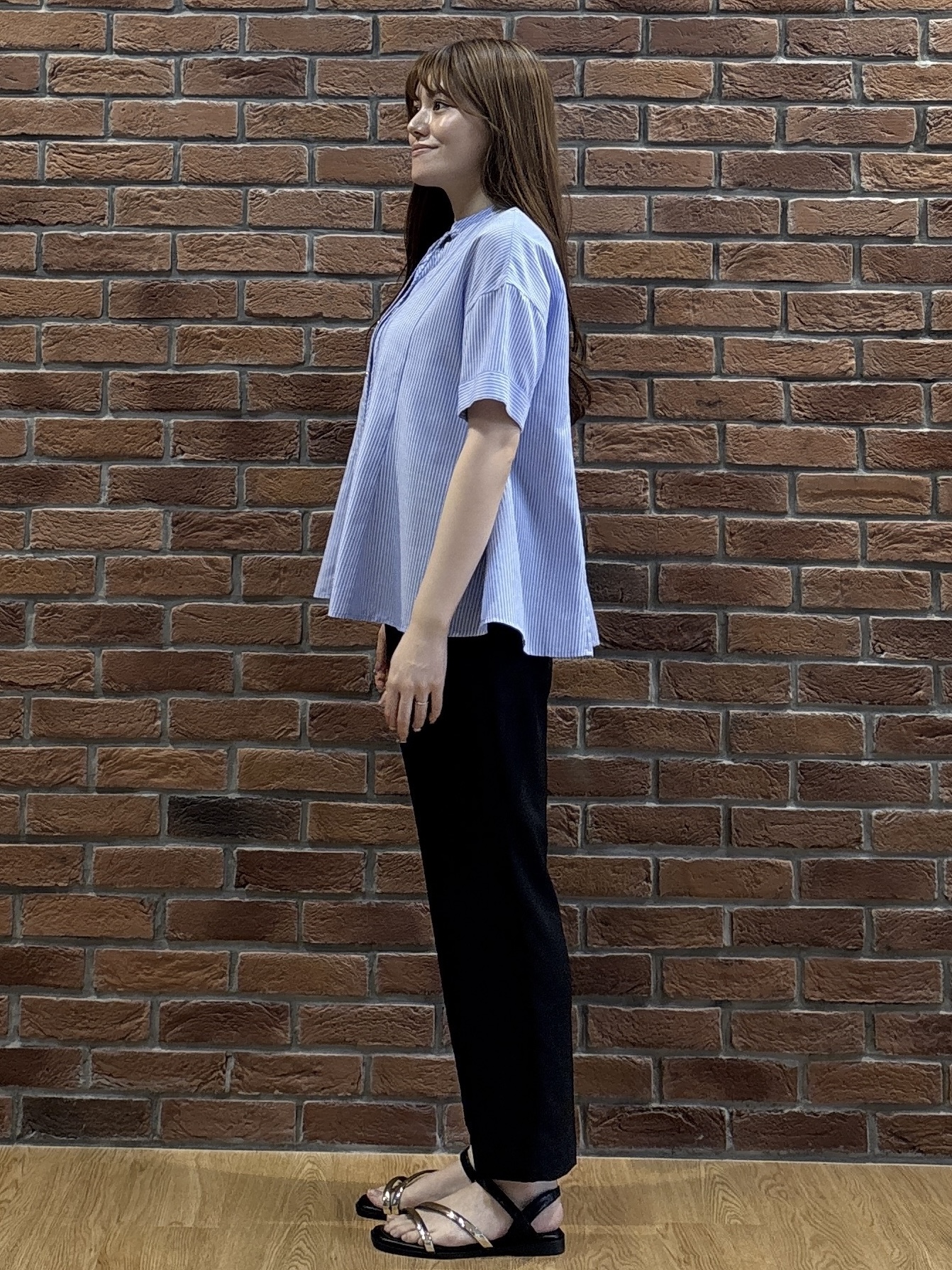 sayaさんの「grove｜【洗濯機OK】さらっと軽やか、フレアシャツ」を使ったコーディネート