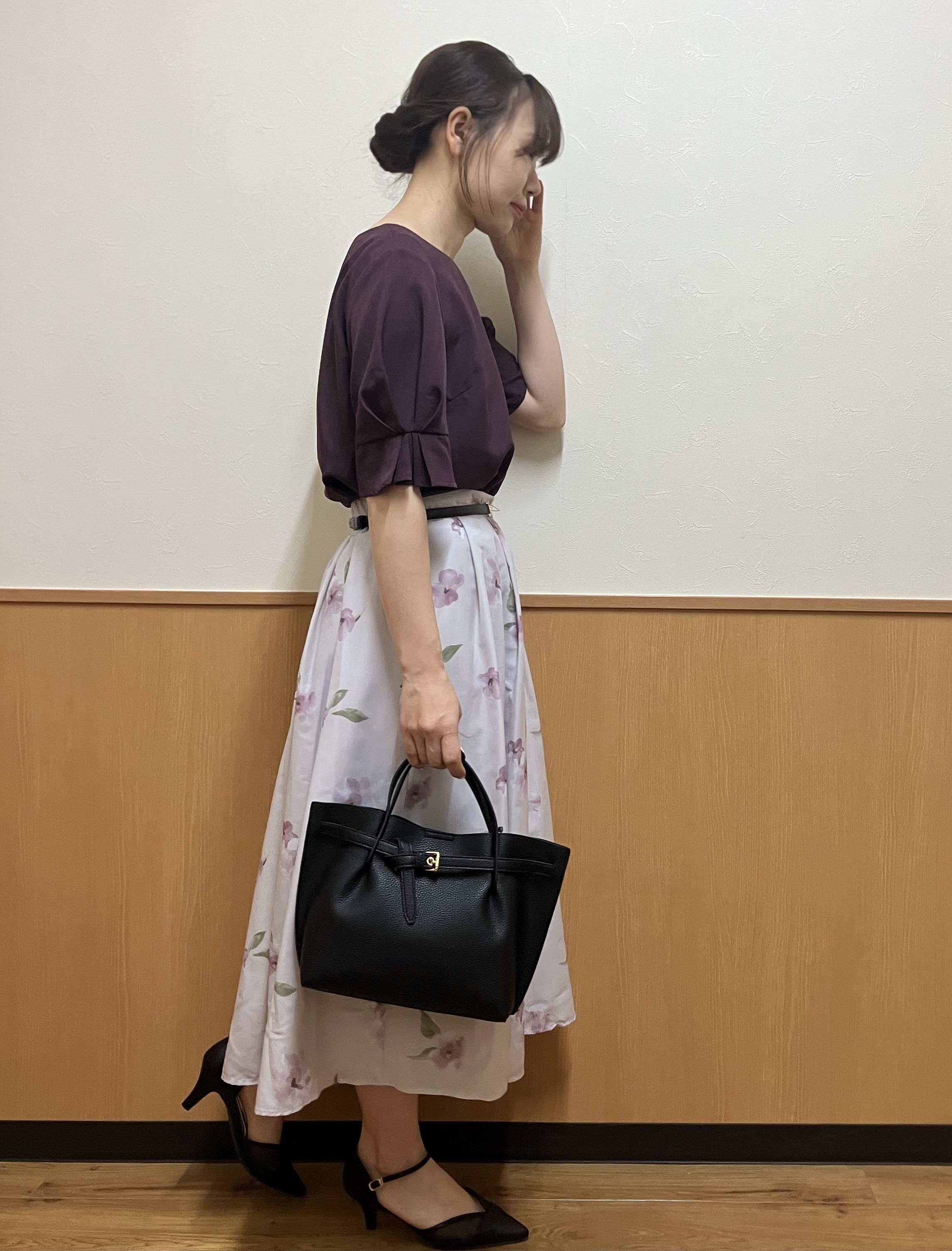 MAYUKIさんの「index｜【接触冷感／吸水速乾】タックパフスリーブブラウス《防シワ／洗濯機OK／XS～3L／8col》」を使ったコーディネート