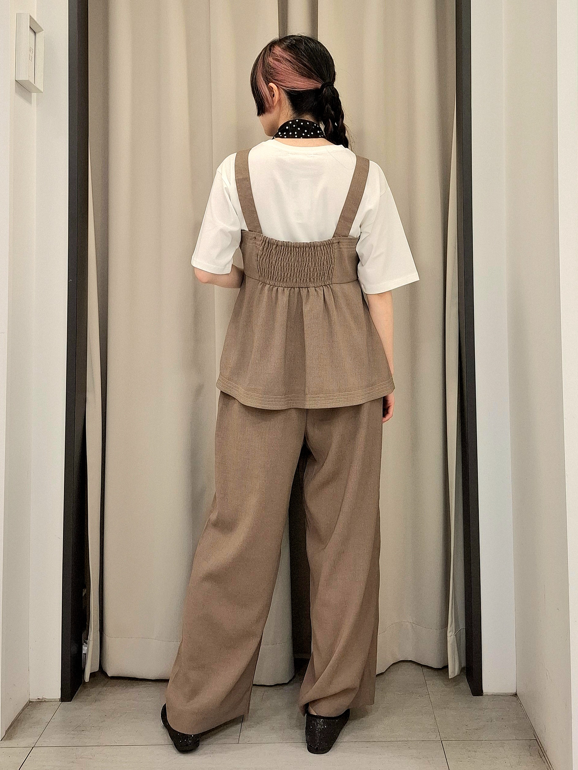 なーちゃんさんの「grove｜【UVカット/接触冷感】プリントアソート5分袖Tシャツ」を使ったコーディネート