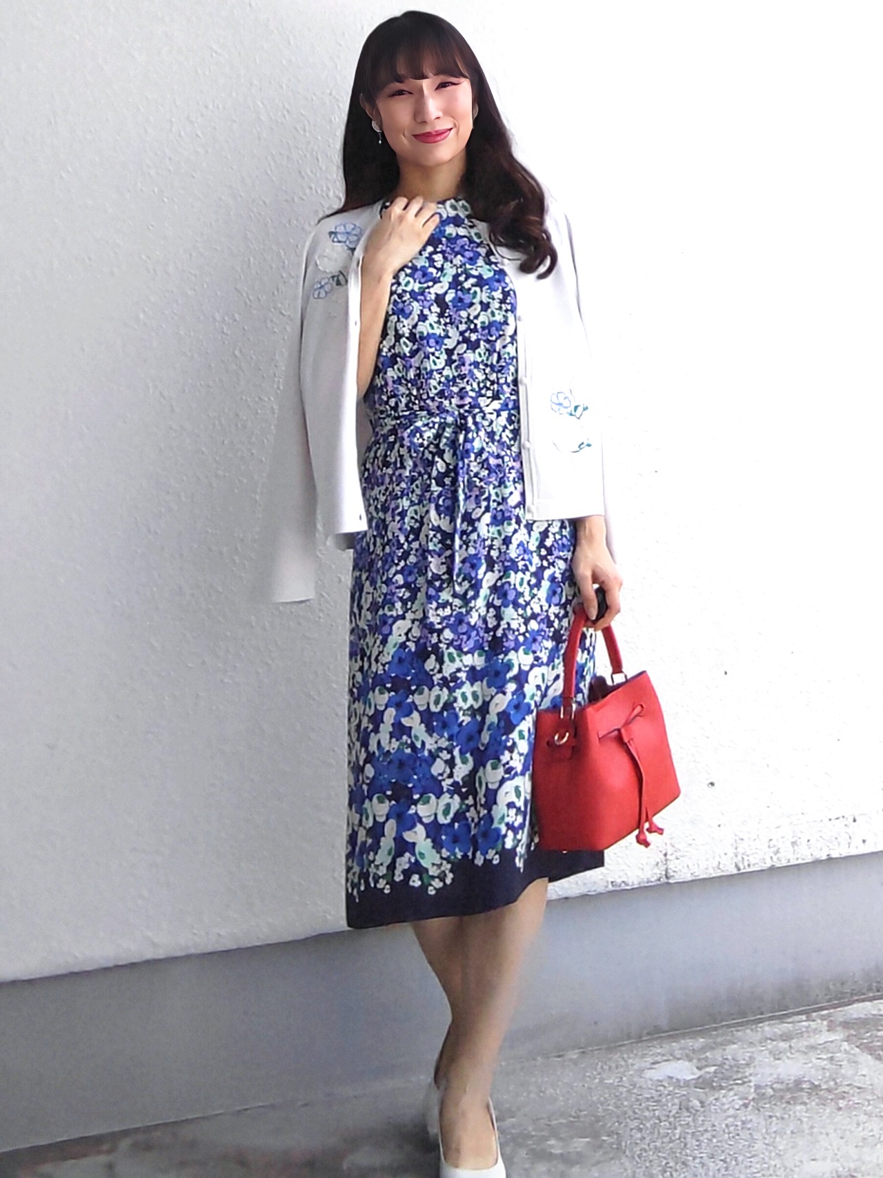 keinaさんの「SunaUna｜小花柄ワンピース」を使ったコーディネート