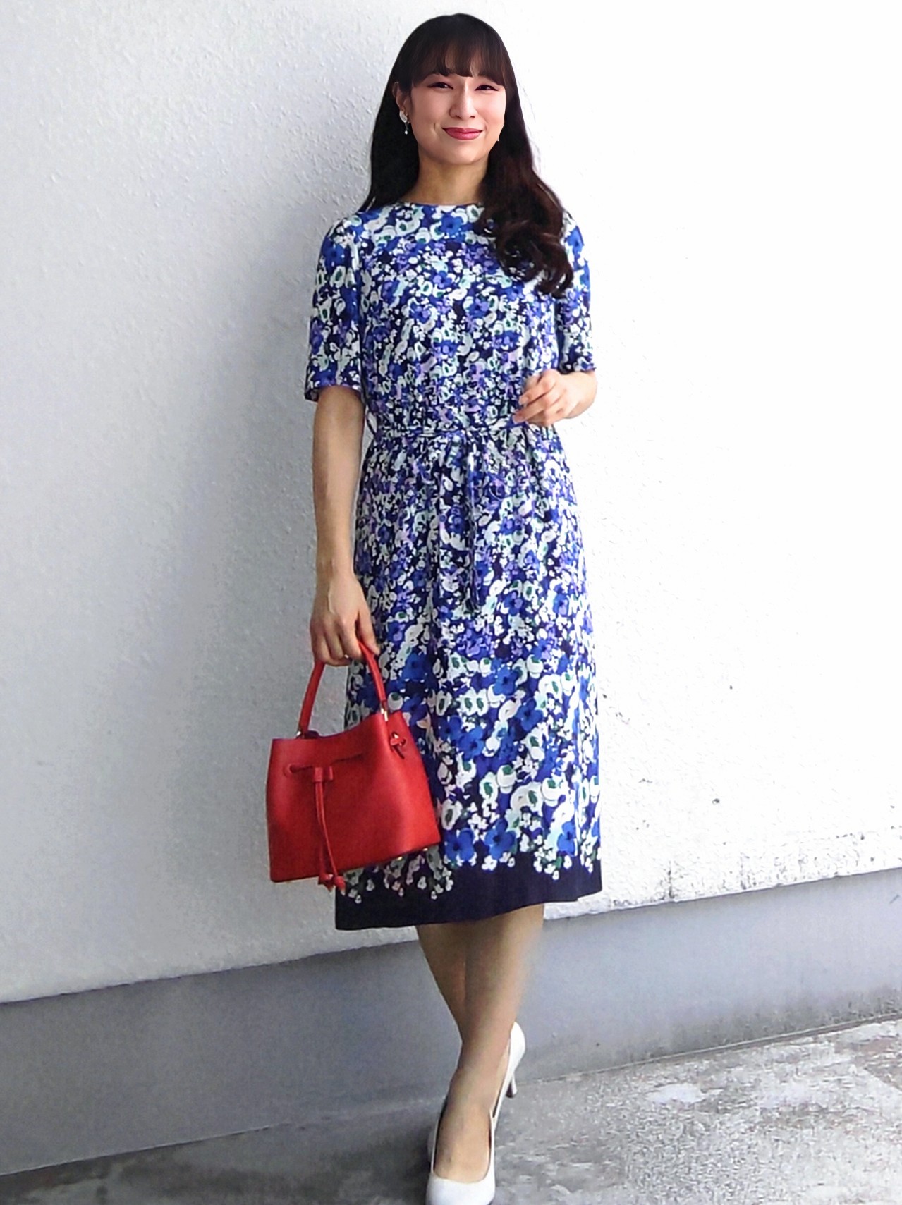 keinaさんの「SunaUna｜小花柄ワンピース」を使ったコーディネート