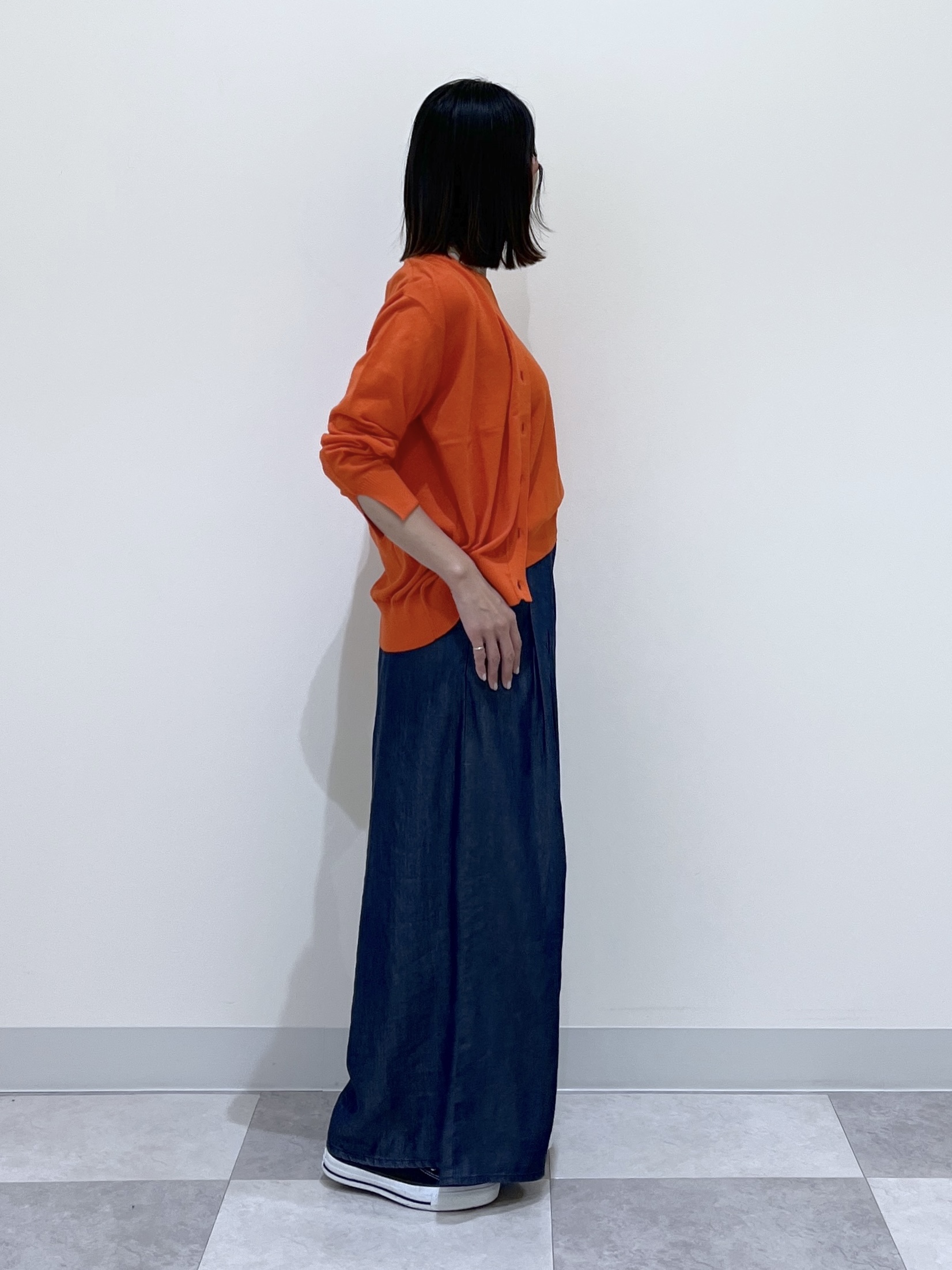 canaさんの「Dessin｜【9色展開/接触冷感/UVカット】ドライタッチサマーニットT」を使ったコーディネート