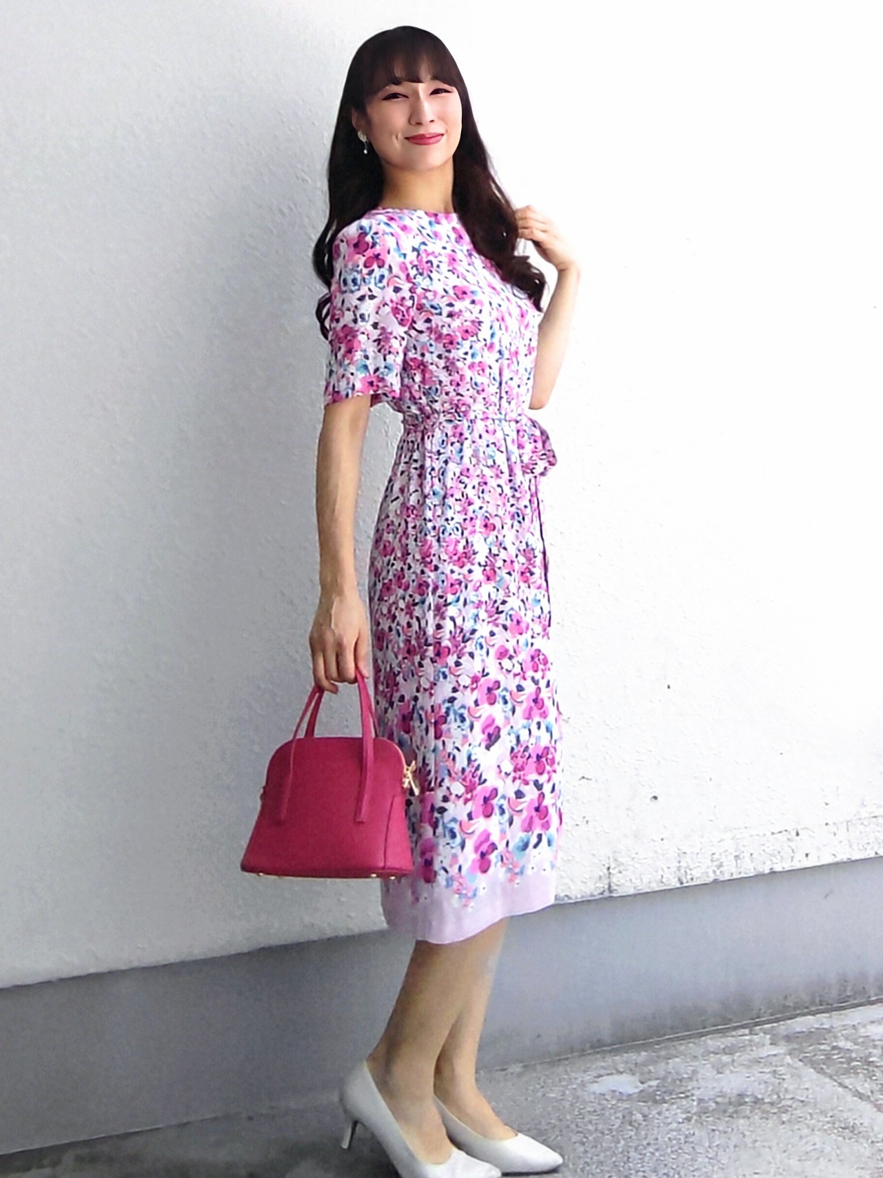 keinaさんの「SunaUna｜小花柄ワンピース」を使ったコーディネート