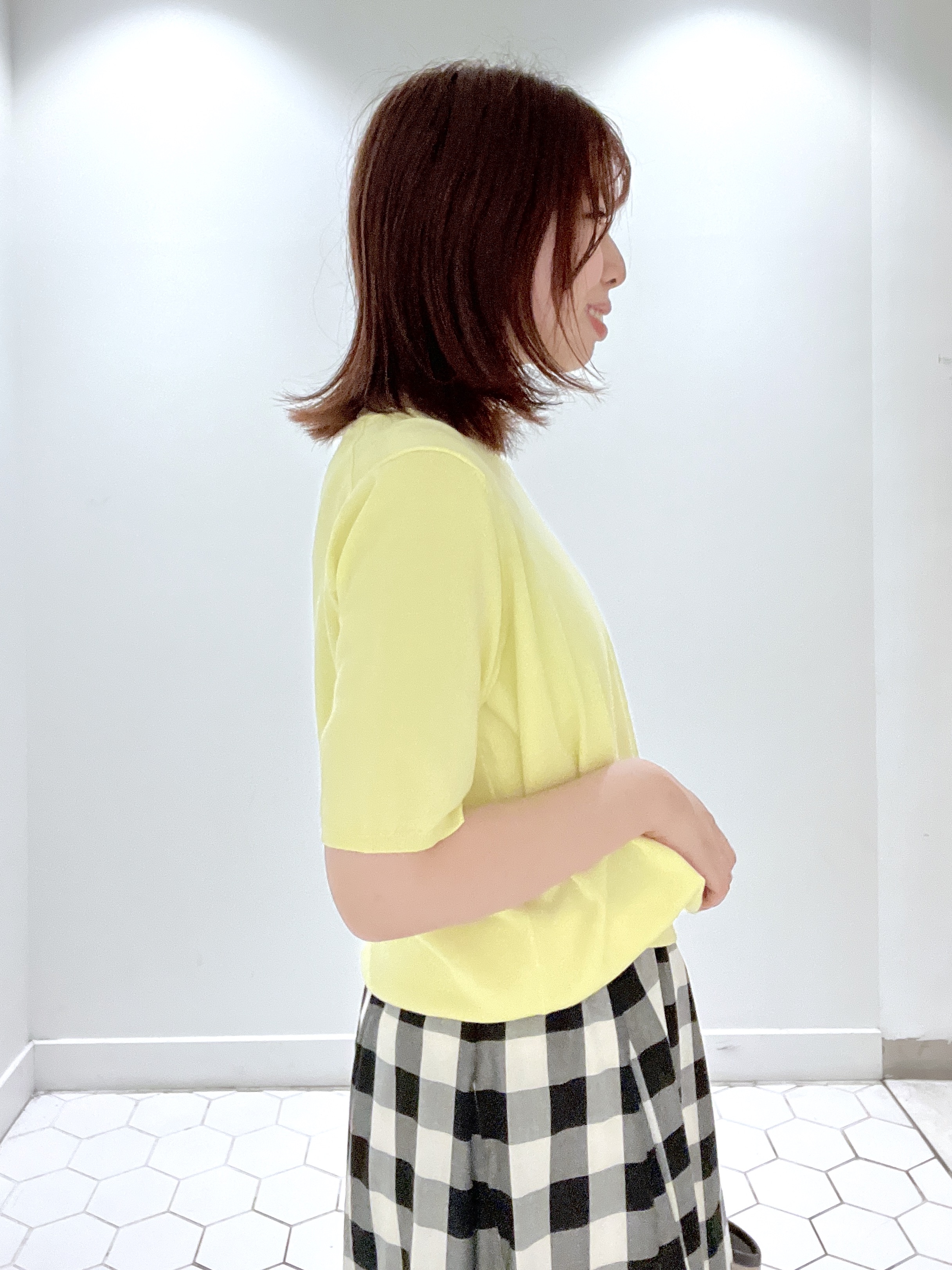 Makinoさんの「Dessin｜【9色展開/接触冷感/UVカット】ドライタッチサマーニットT」を使ったコーディネート