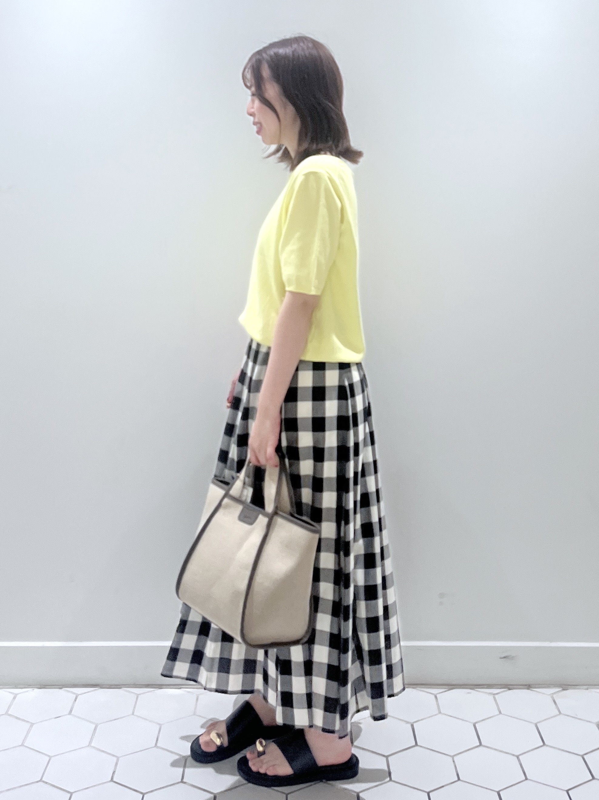 Makinoさんの「Dessin｜【9色展開/接触冷感/UVカット】ドライタッチサマーニットT」を使ったコーディネート