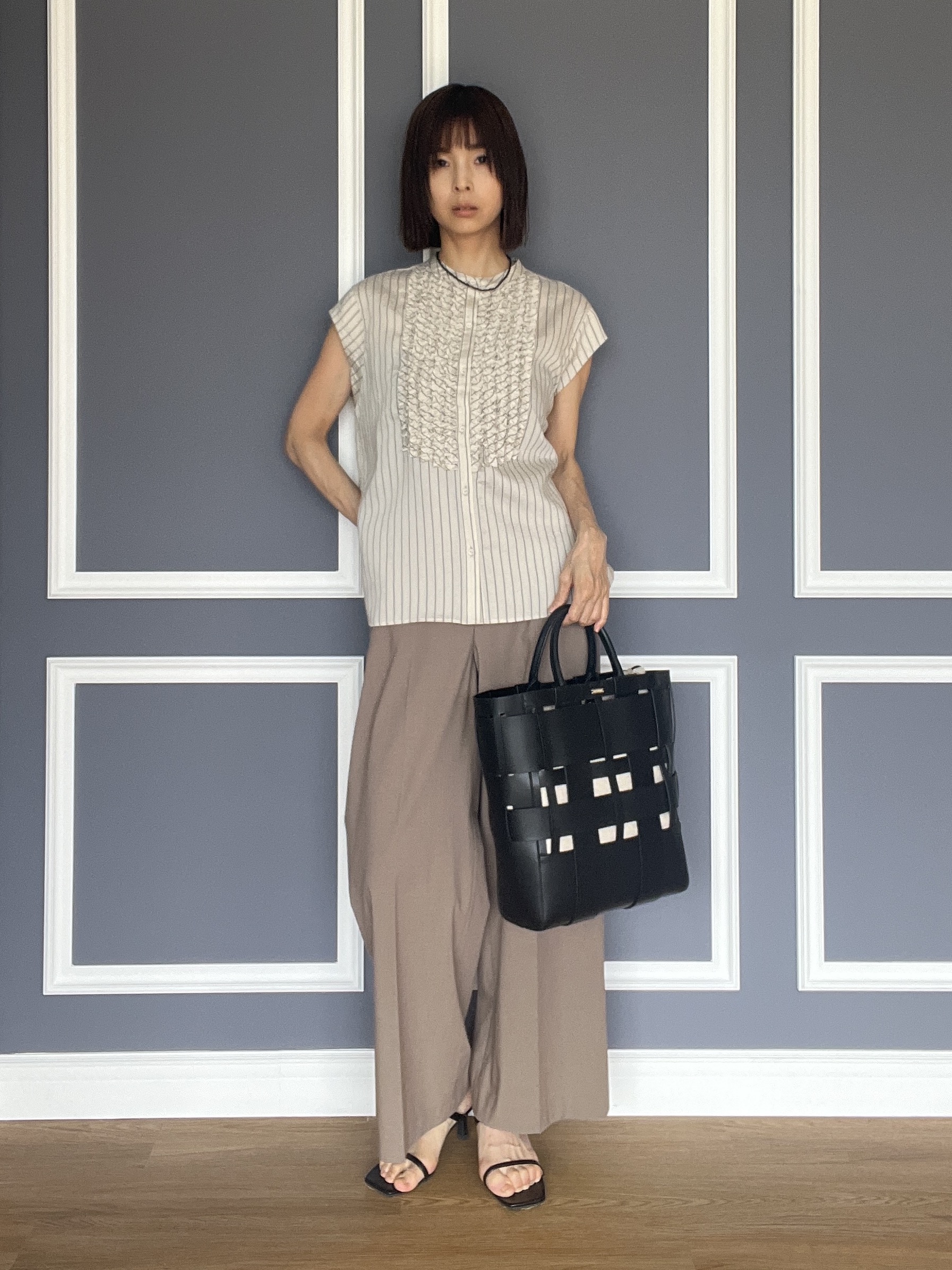 misaさんの「DRESSTERIOR｜【otonaMUSE5月号掲載】スキニーベルトサンダル」を使ったコーディネート