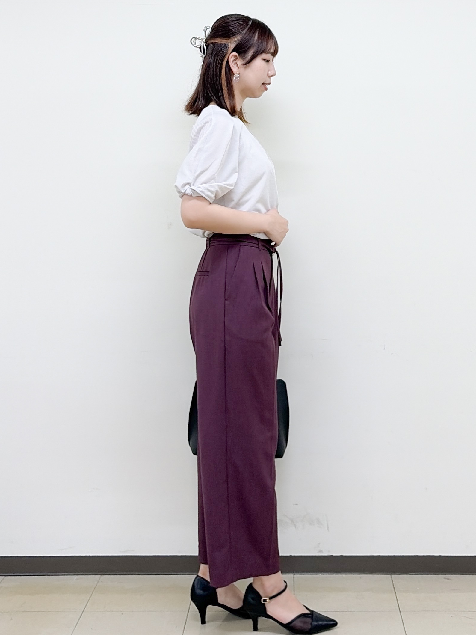 yurinaさんの「index｜【吸水速乾】ストライプ調デザインスリーブトップス《洗濯機OK》」を使ったコーディネート