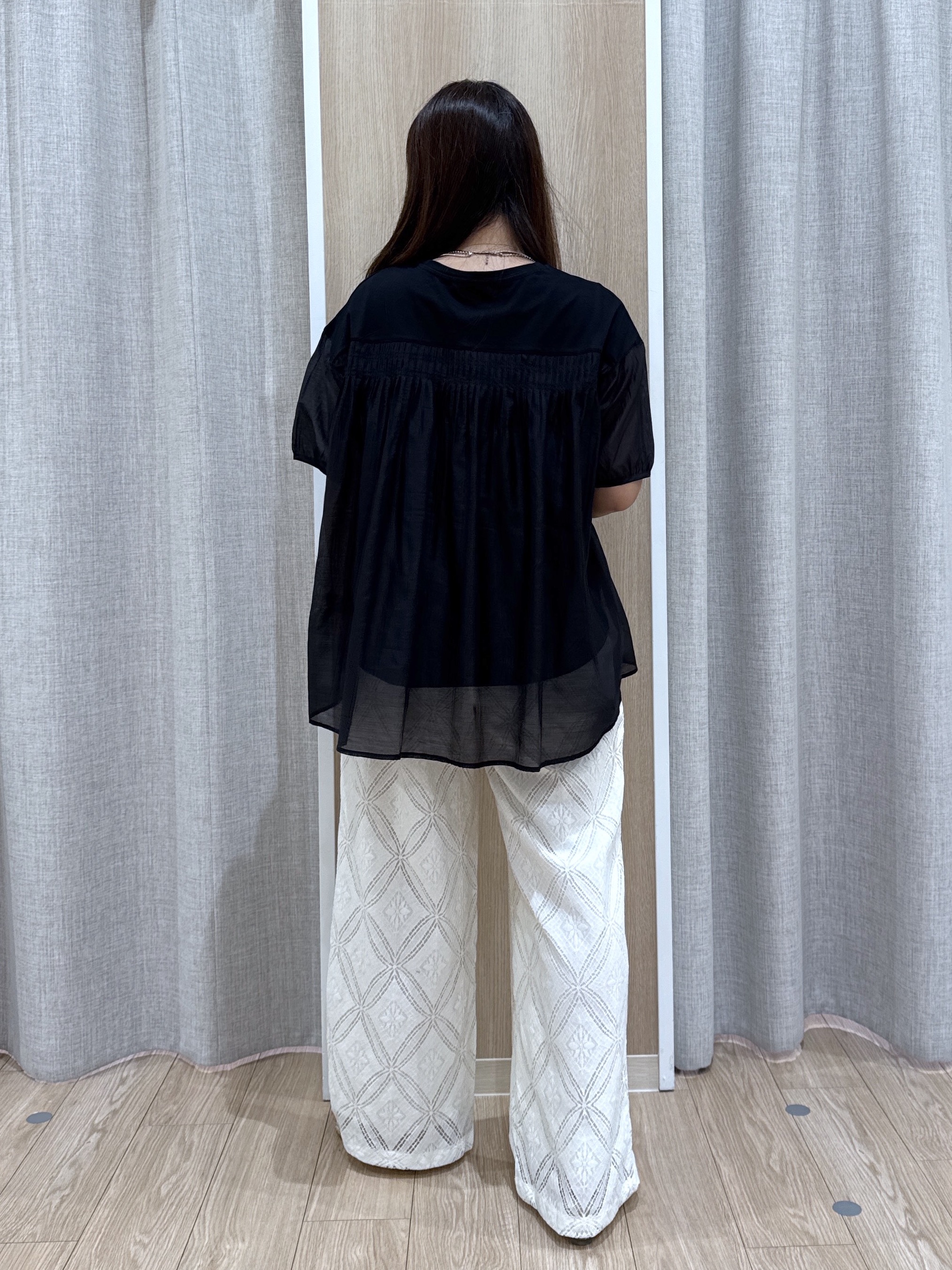 sachiさんの「grove｜【UVカット】体型カバー叶う、バックプリーツTシャツ」を使ったコーディネート