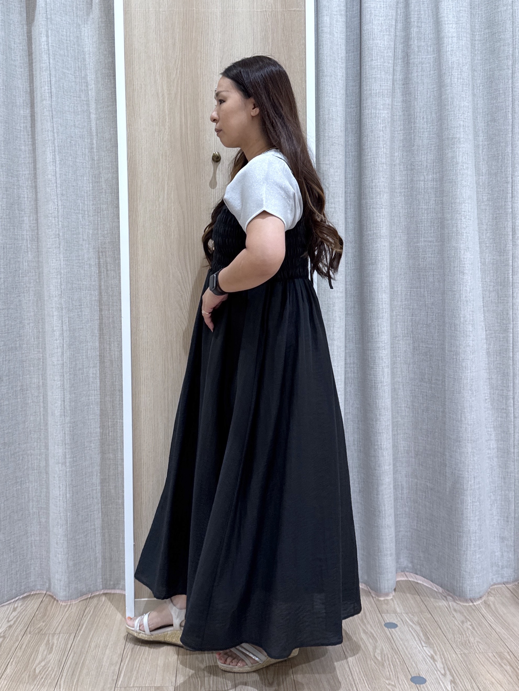 sachiさんの「grove｜【シリーズ累計36万枚！名品ニット】やわらかドライタッチ ドルマンニット」を使ったコーディネート