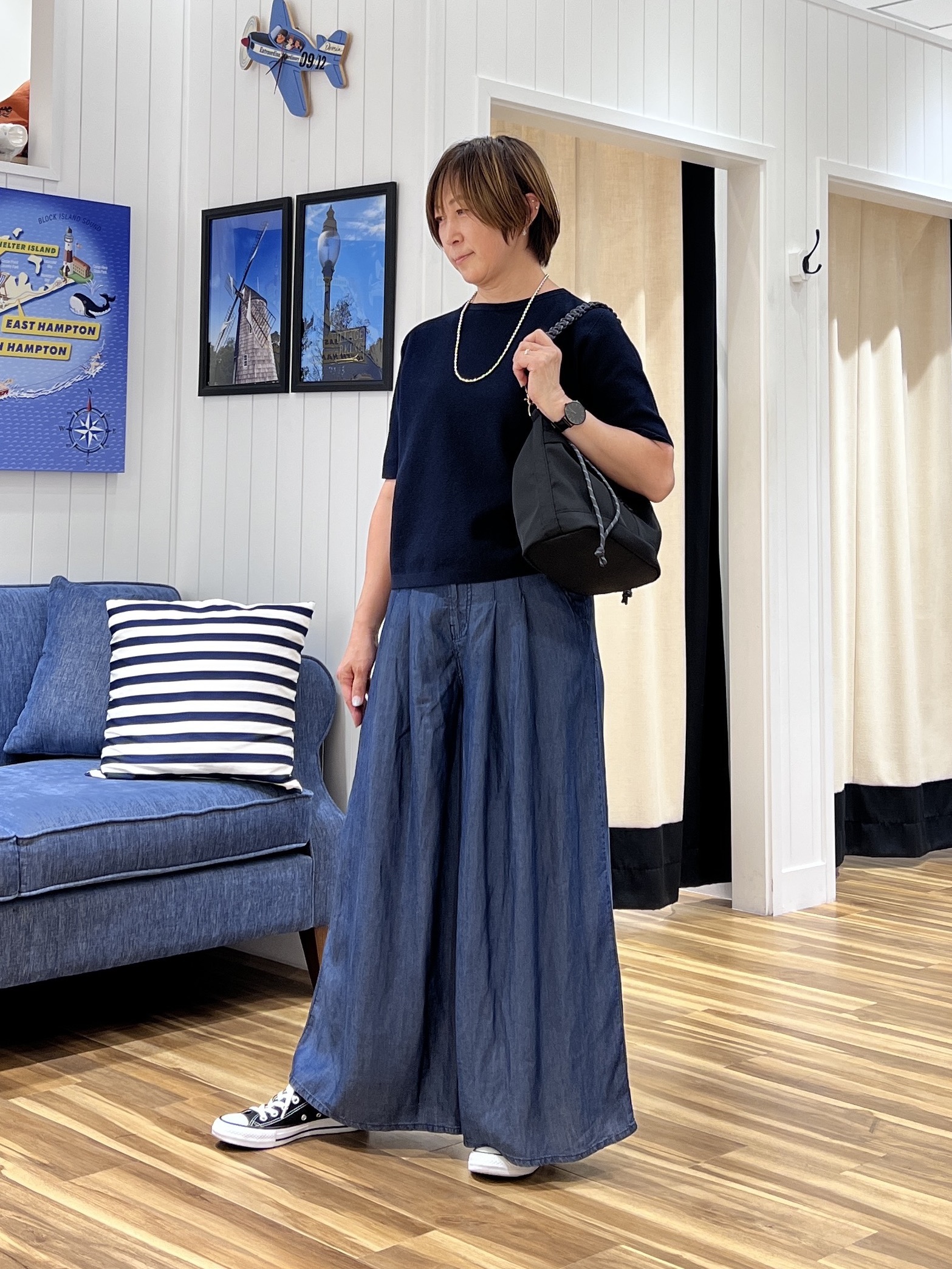 haruさんの「Dessin｜ドライタッチ カノコニット」を使ったコーディネート