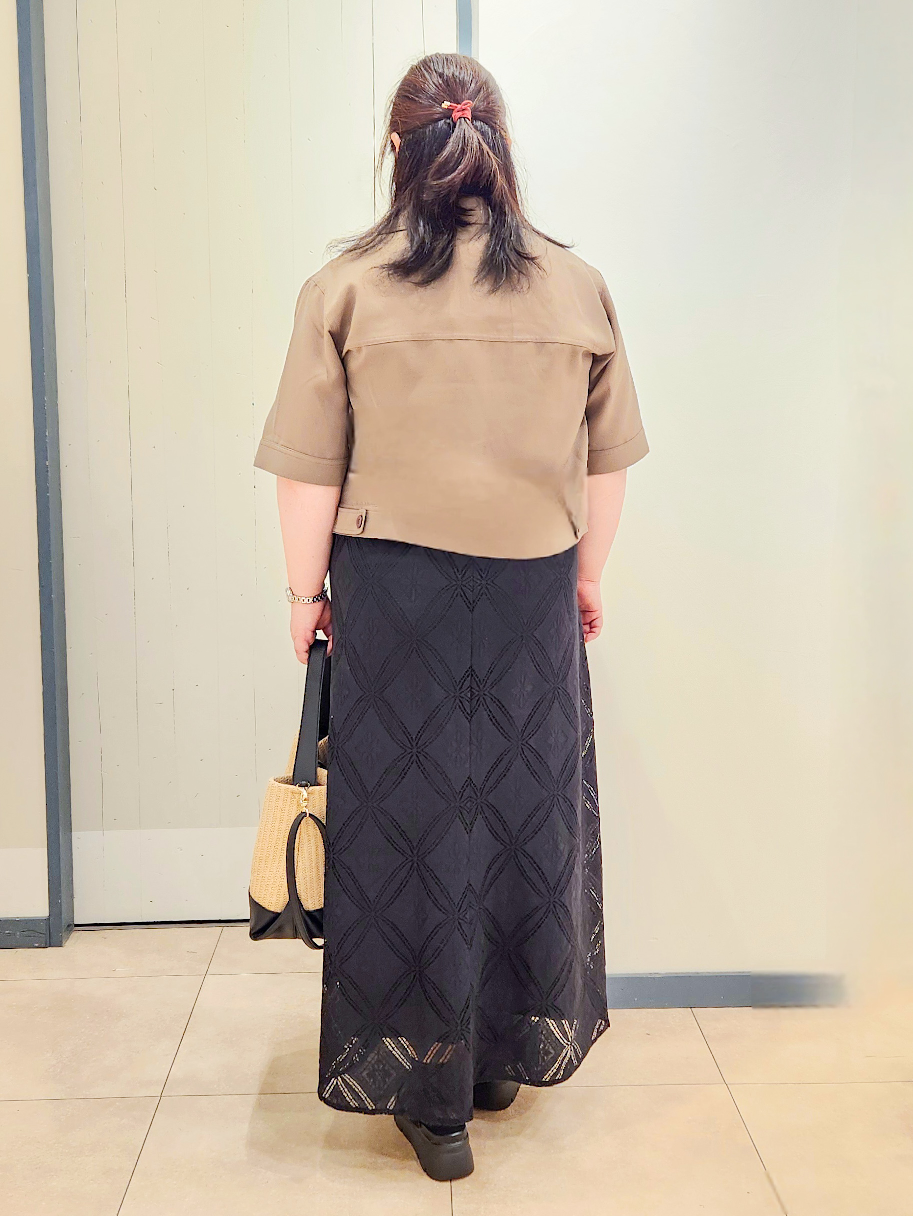 minoriさんの「grove｜【吸水速乾・通気性・洗える】衿付きハーフジャケット」を使ったコーディネート