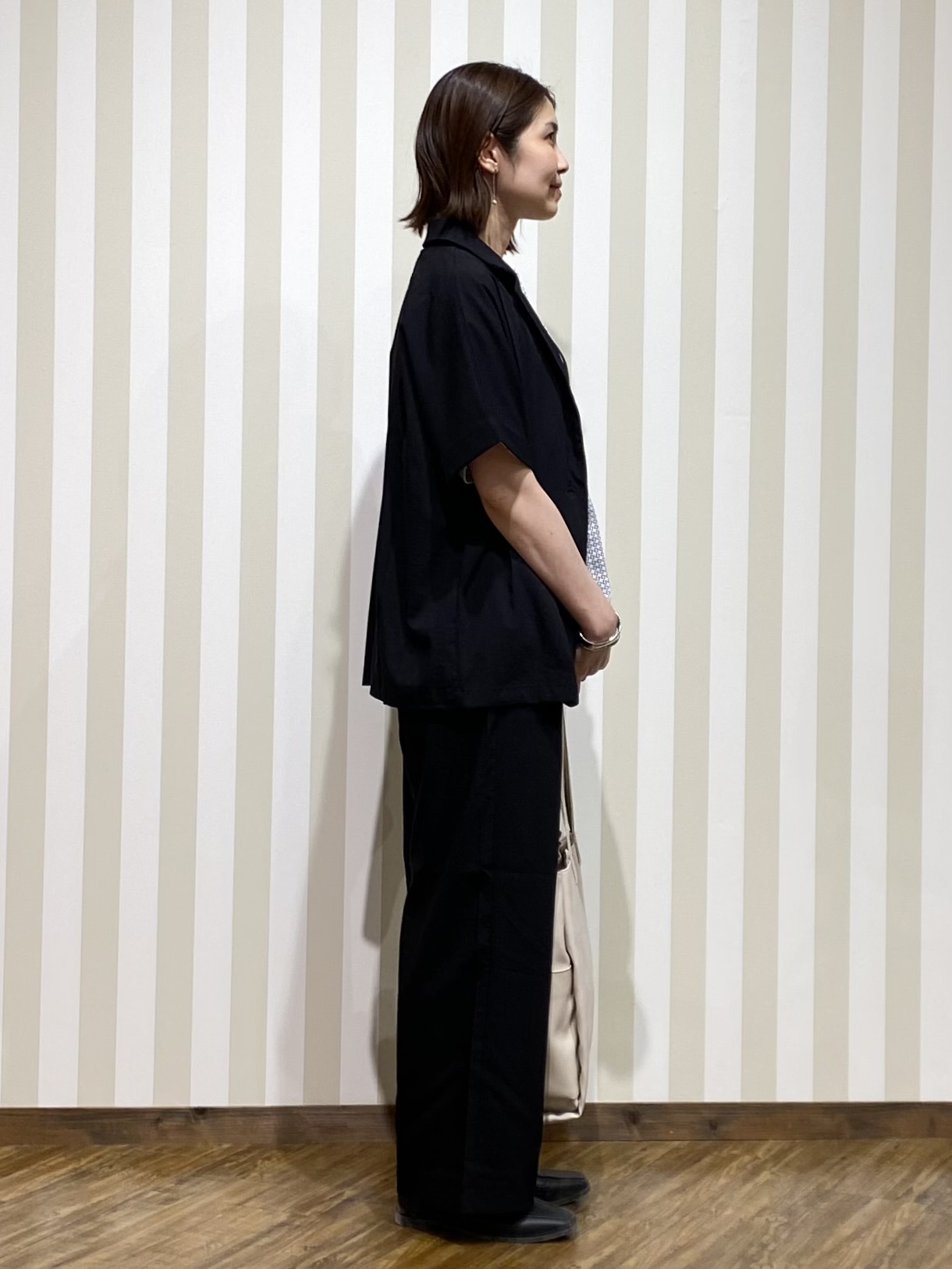 SAOさんの「SHOO･LA･RUE｜【高レビュー/洗濯機可/セットアップ可】軽凛(かろりん) 半袖ジャケット」を使ったコーディネート