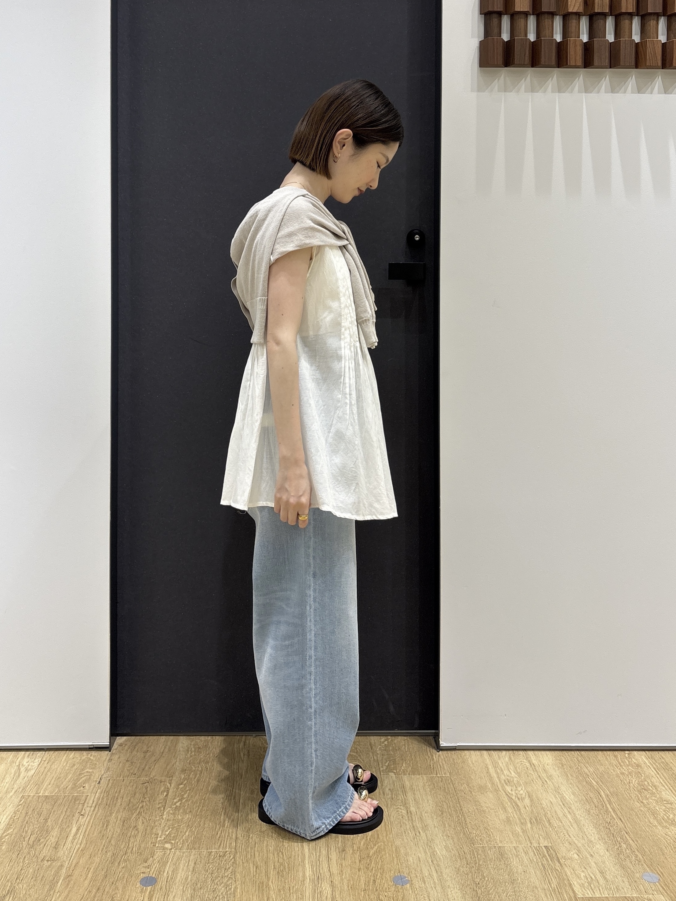 risaさんの「Dessin｜インドコットン ピンタックブラウス」を使ったコーディネート