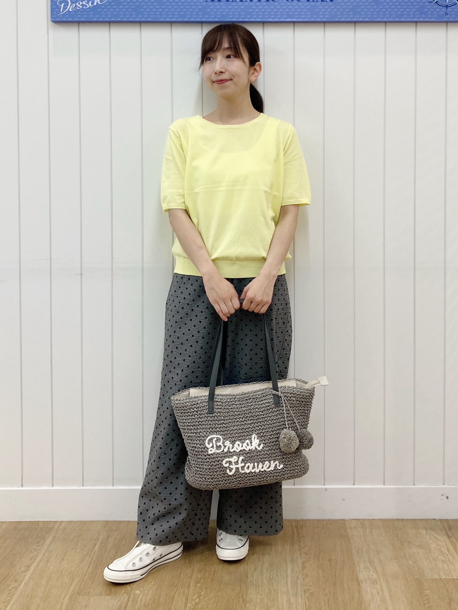 yoshiさんの「Dessin｜【9色展開/接触冷感/UVカット】ドライタッチサマーニットT」を使ったコーディネート