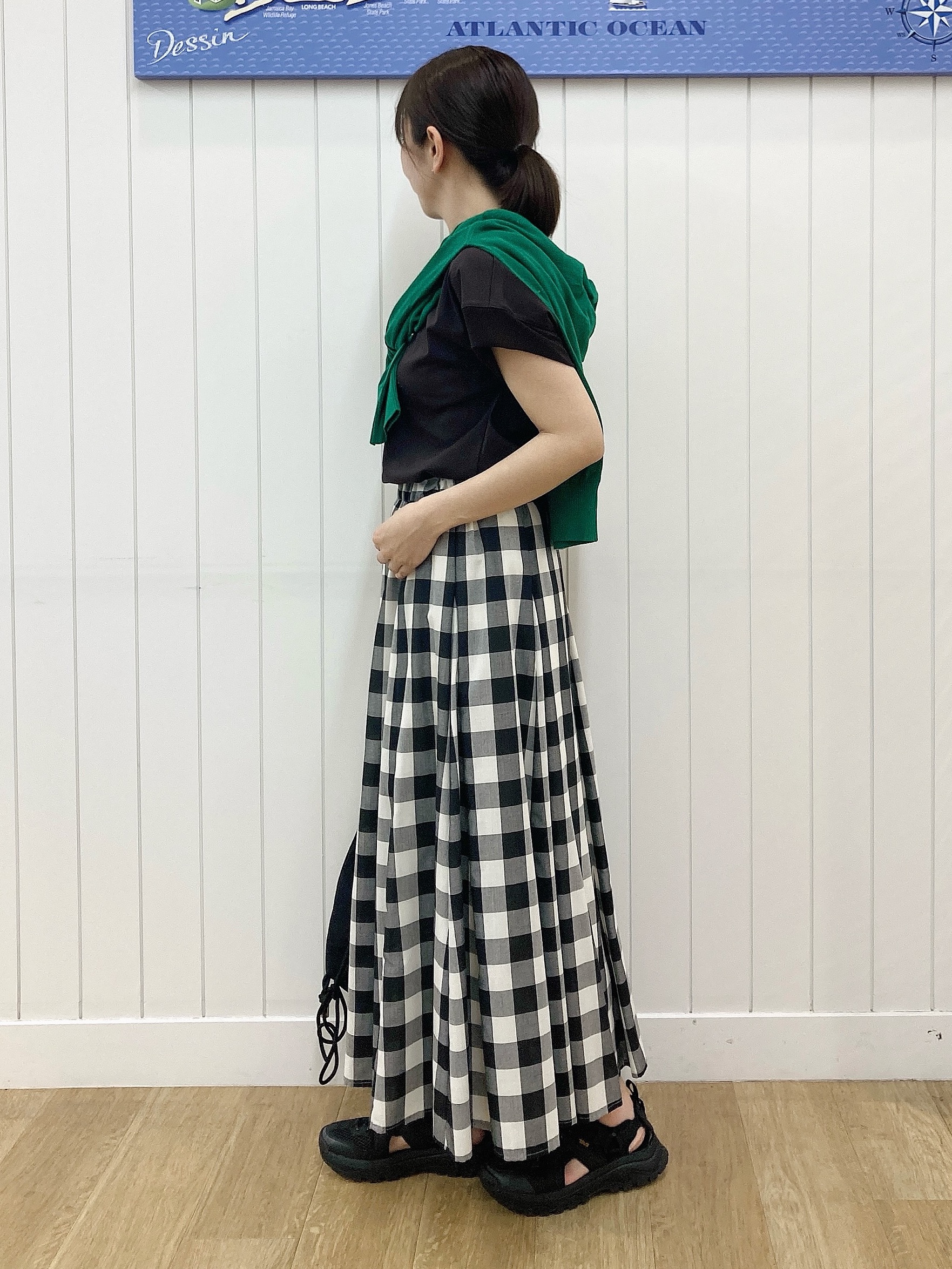yoshiさんの「Dessin｜【UVカット/接触冷感】美光沢カットソー」を使ったコーディネート