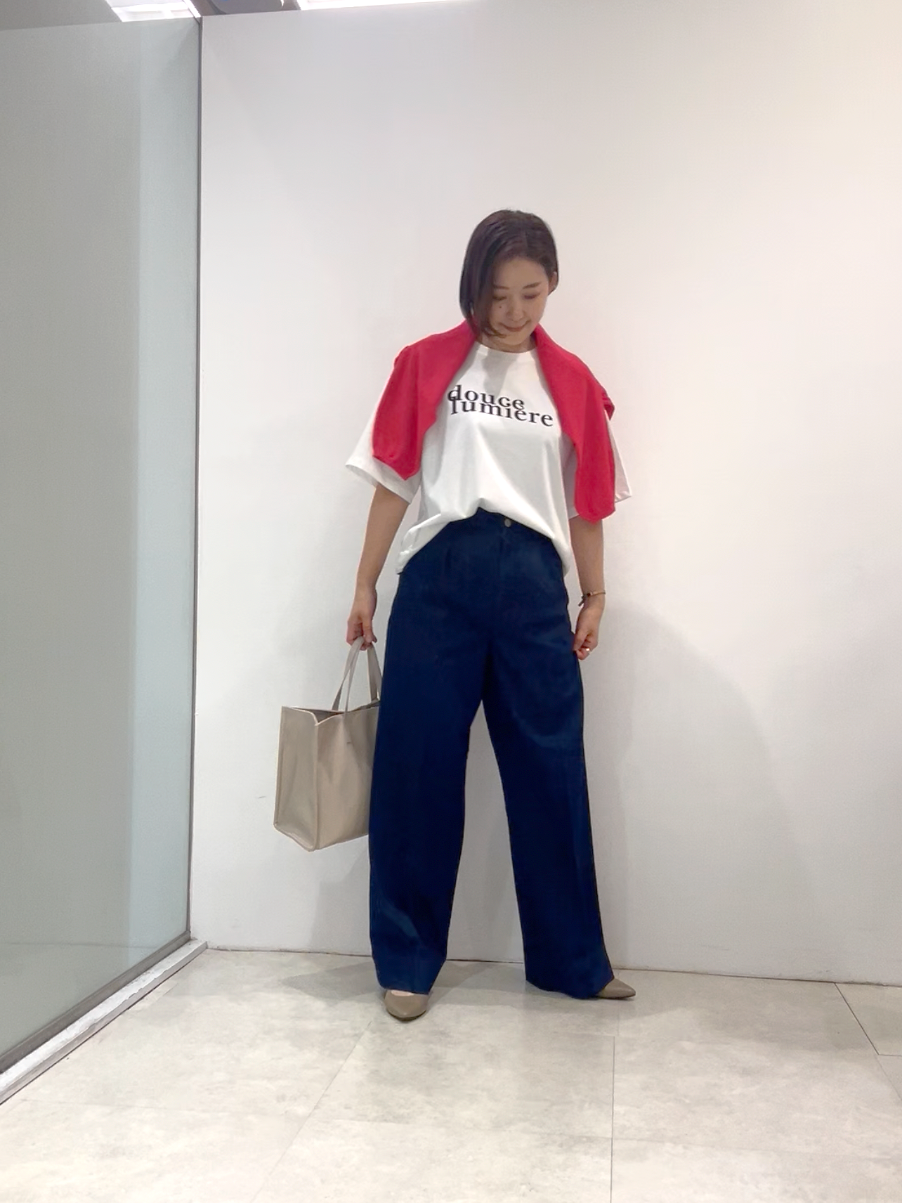 まどかさんの「UNTITLED｜【洗える/ゆったり】クルーネックドライニット」を使ったコーディネート