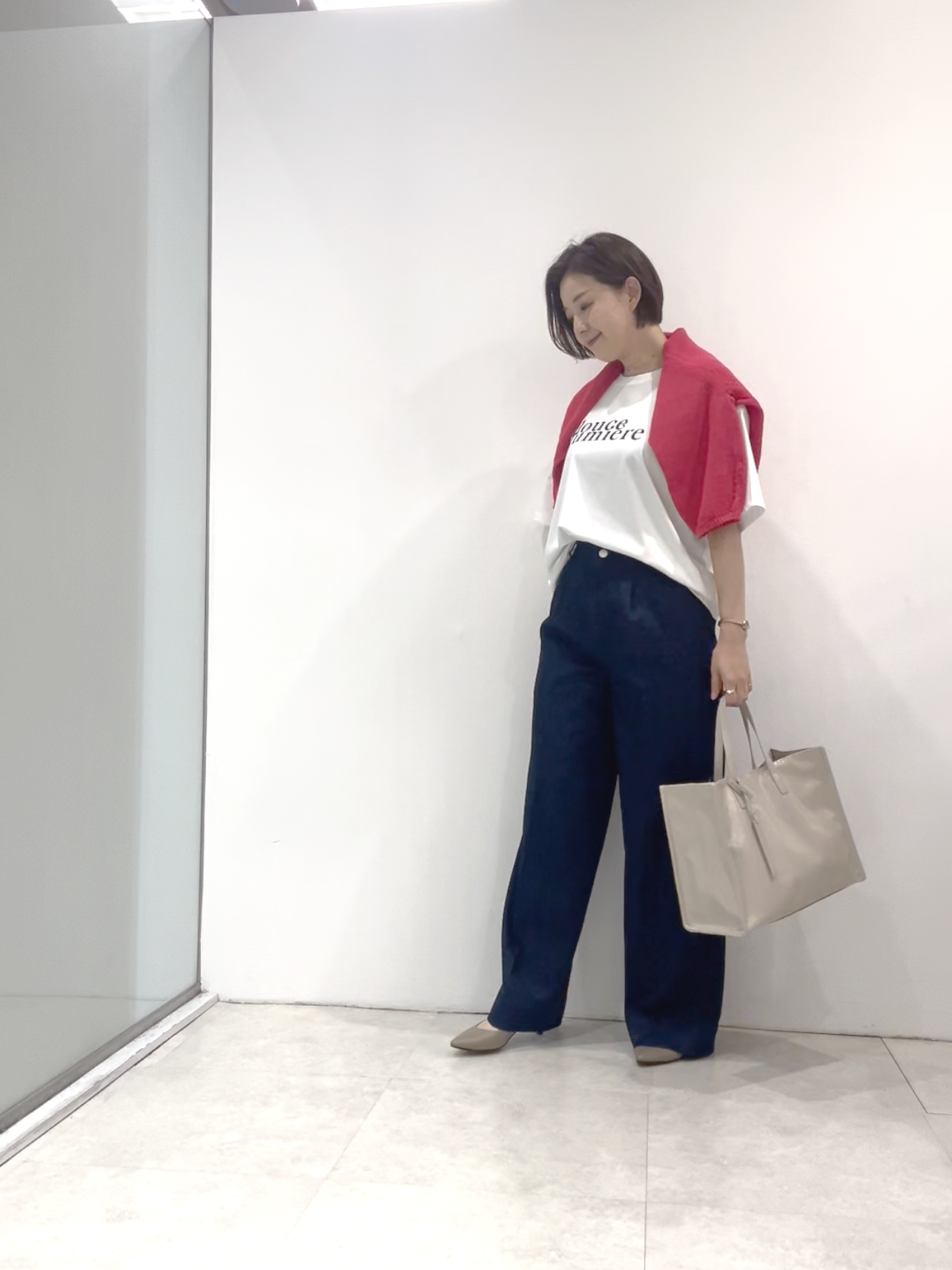 まどかさんの「UNTITLED｜【洗える/ゆったり】クルーネックドライニット」を使ったコーディネート
