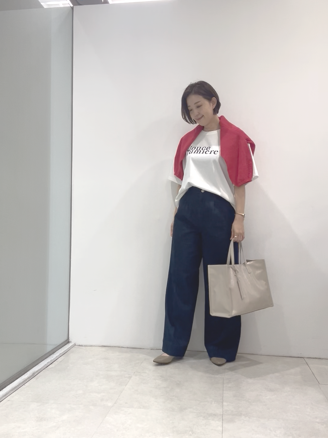 まどかさんの「UNTITLED｜【洗える/ゆったり】クルーネックドライニット」を使ったコーディネート