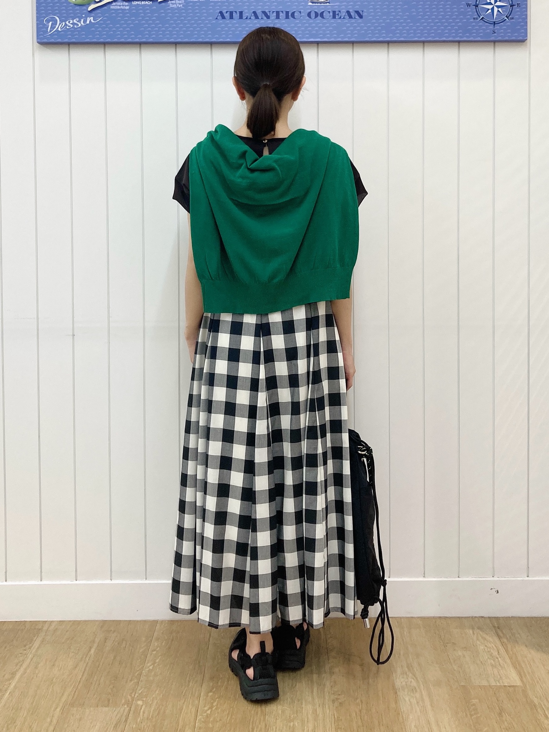 yoshiさんの「Dessin｜【UVカット/接触冷感】美光沢カットソー」を使ったコーディネート
