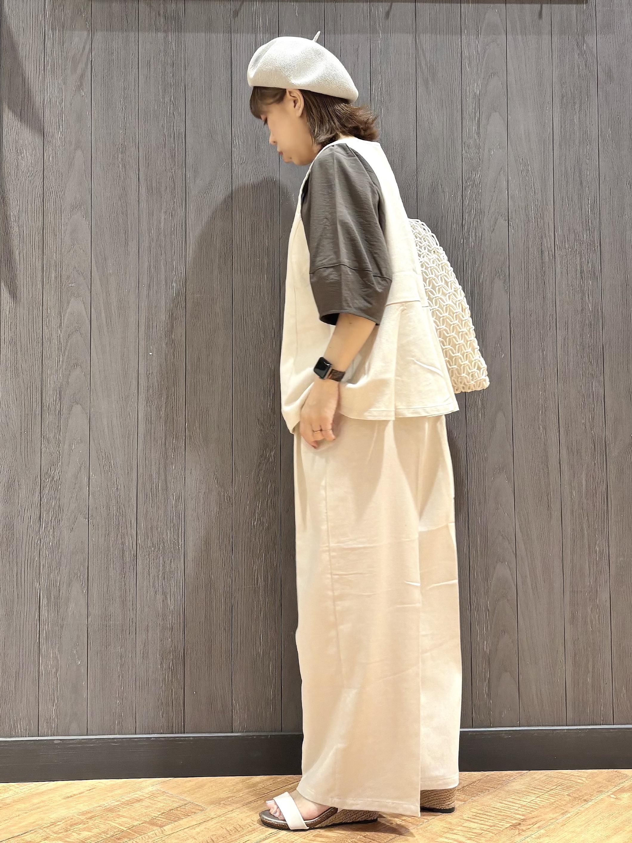meiさんの「SHOO･LA･RUE｜【S-LL/洗濯機可/セットアップ可】軽凛(かろりん) タックブラウス」を使ったコーディネート