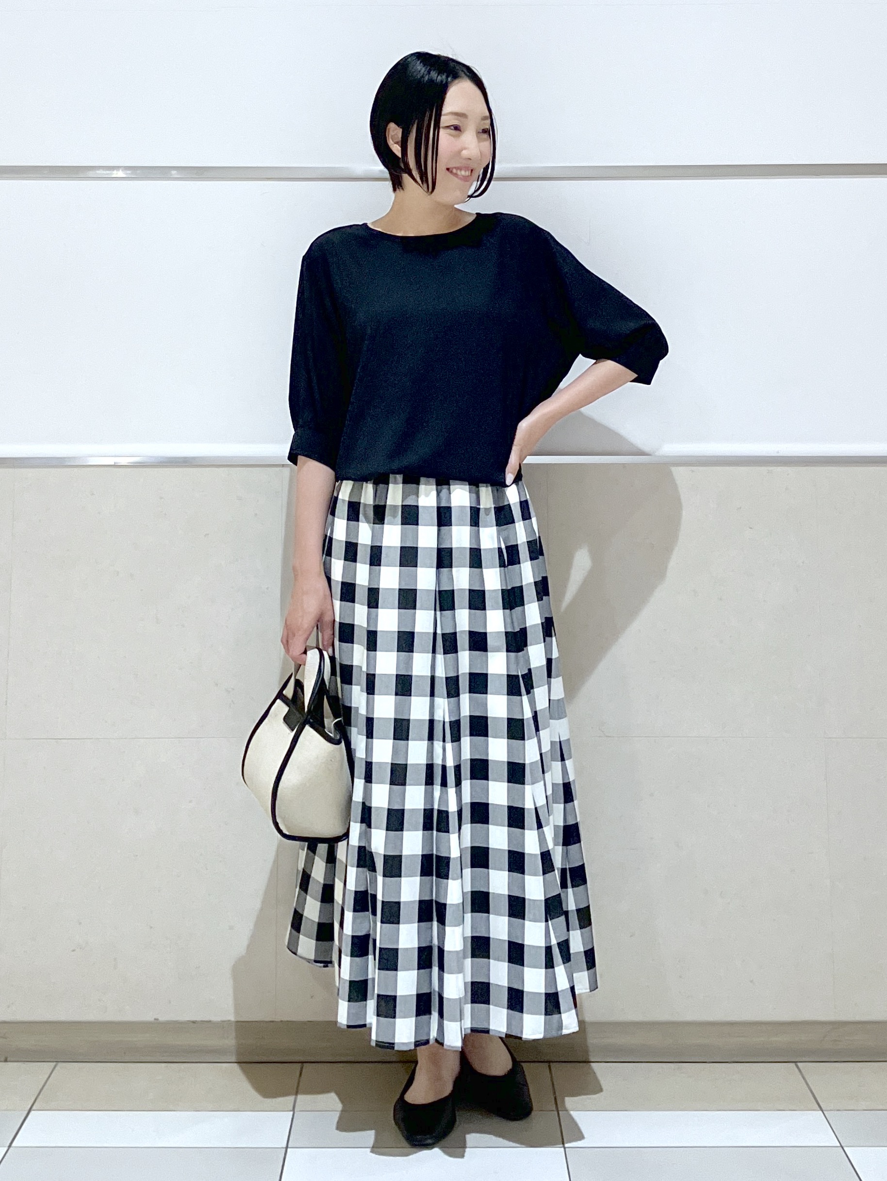 eriko さんの「Dessin｜ライトジョーゼットハーフスリーブブラウス」を使ったコーディネート