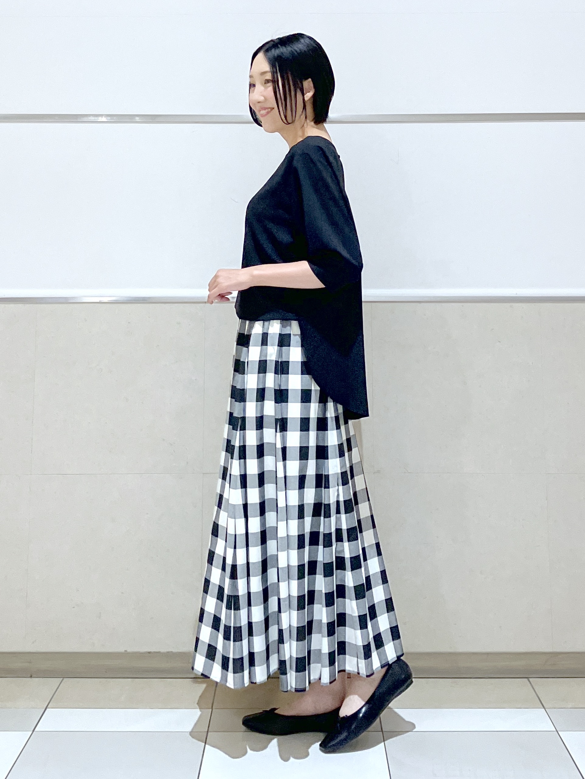eriko さんの「Dessin｜ライトジョーゼットハーフスリーブブラウス」を使ったコーディネート