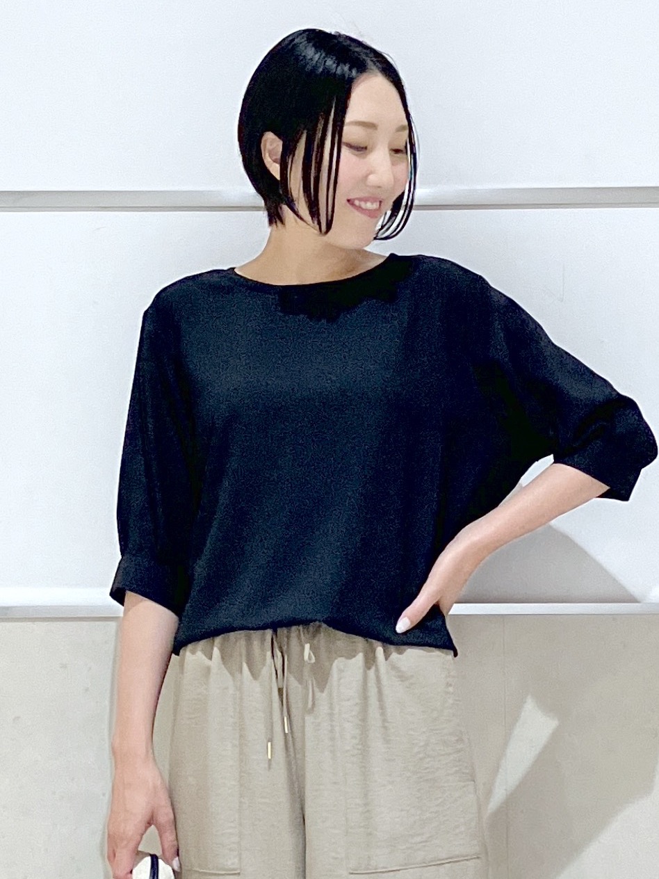 eriko さんの「Dessin｜ライトジョーゼットハーフスリーブブラウス」を使ったコーディネート