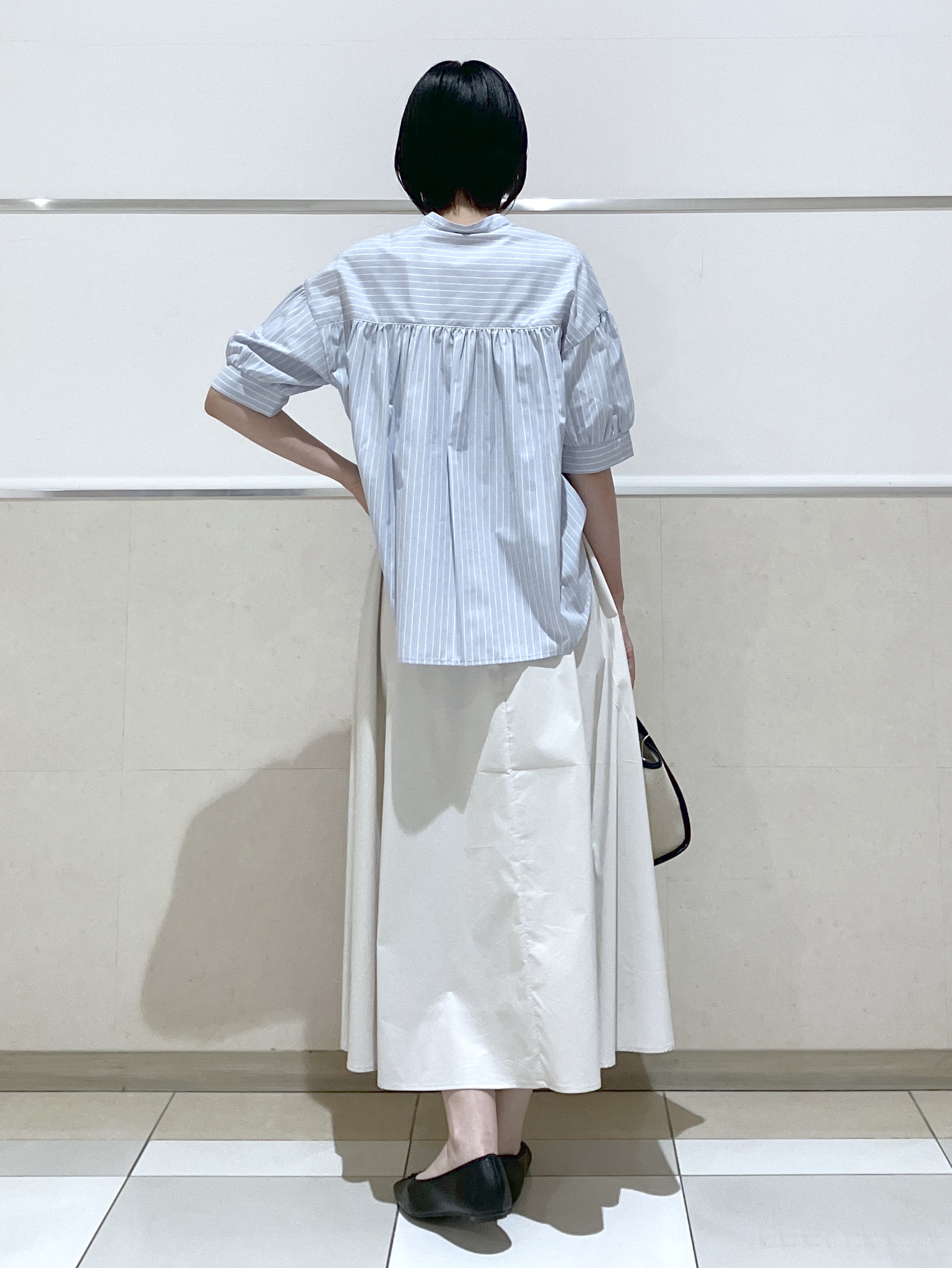 eriko さんの「Dessin｜【洗える】ストライプスキッパーシャツ」を使ったコーディネート
