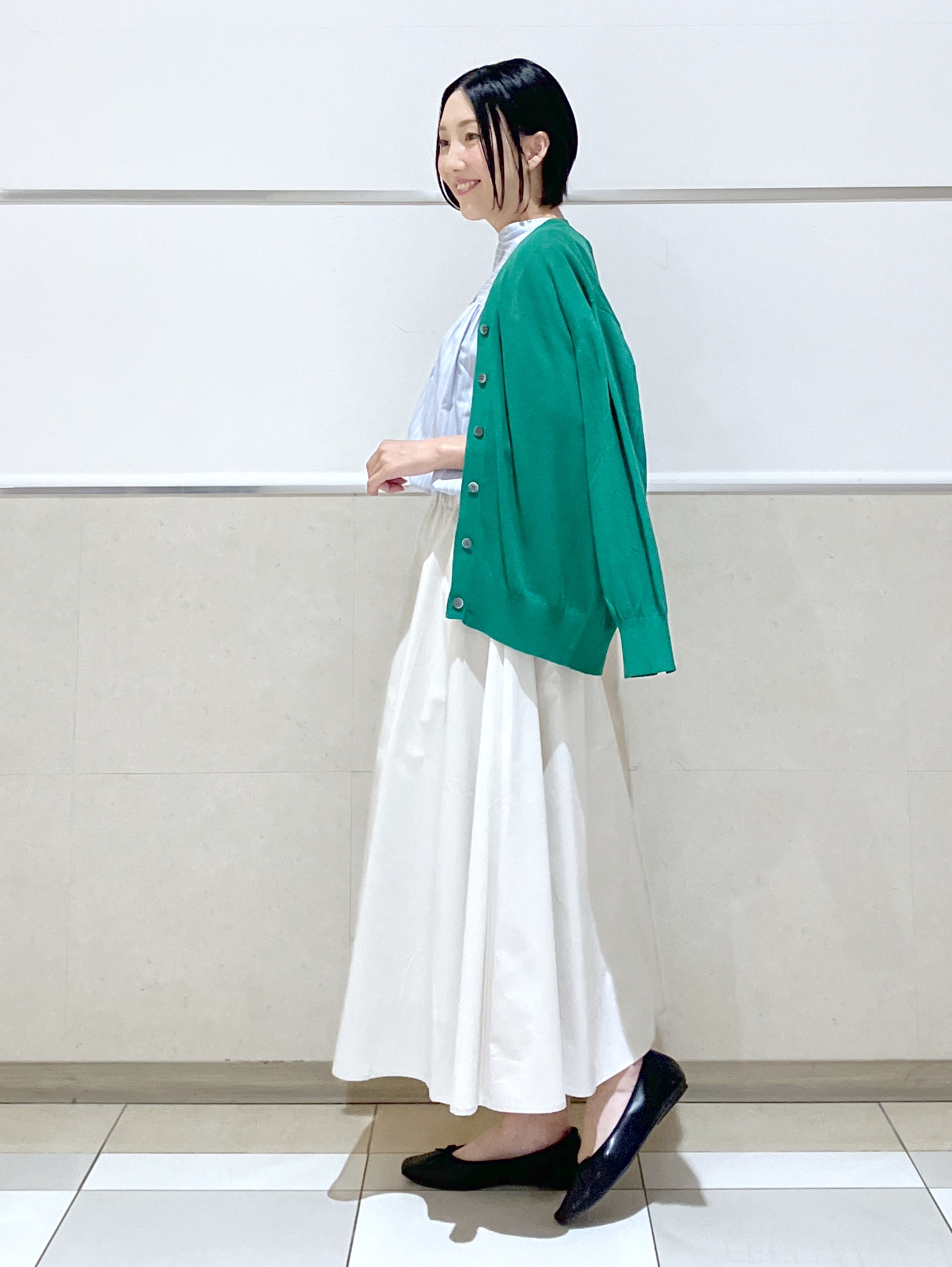eriko さんの「Dessin｜【洗える】ストライプスキッパーシャツ」を使ったコーディネート