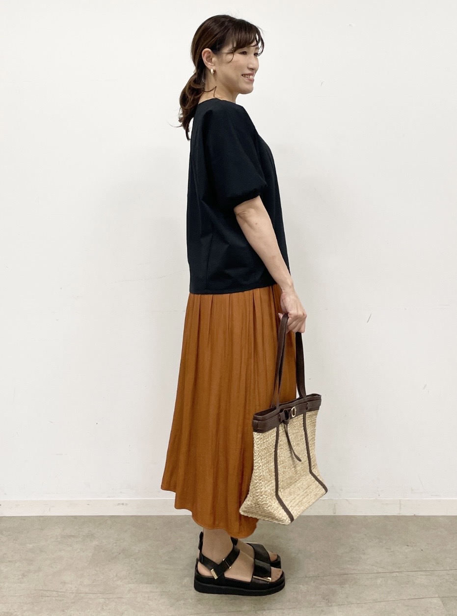 ayaさんの「Reflect｜【UVカット／接触冷感／吸水速乾】ギャザースリーブカットソー」を使ったコーディネート