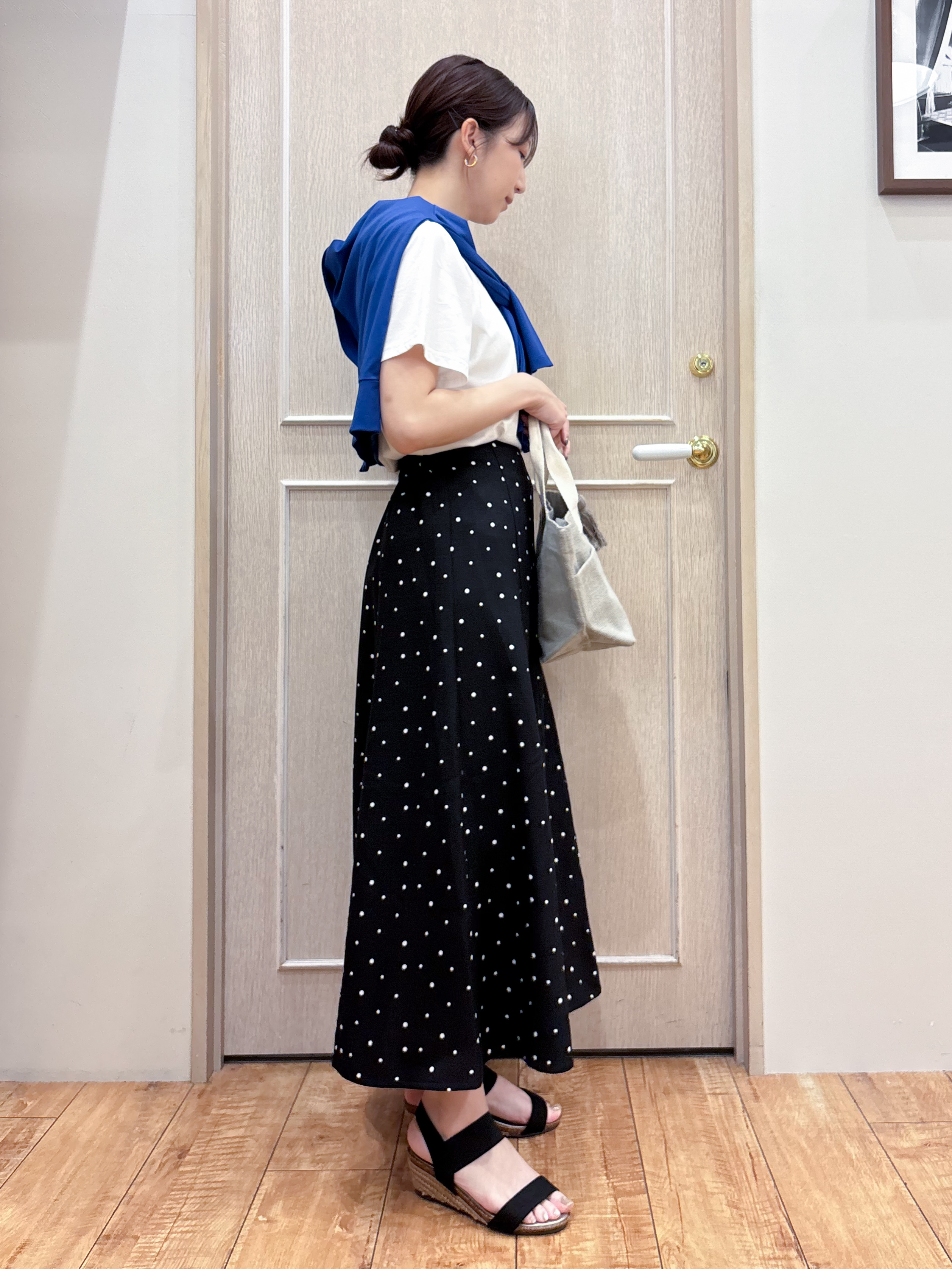 なみさんの「SHOO･LA･RUE｜【UV/S-LL】着ごこちなめらか カノコ編みカーディガン」を使ったコーディネート