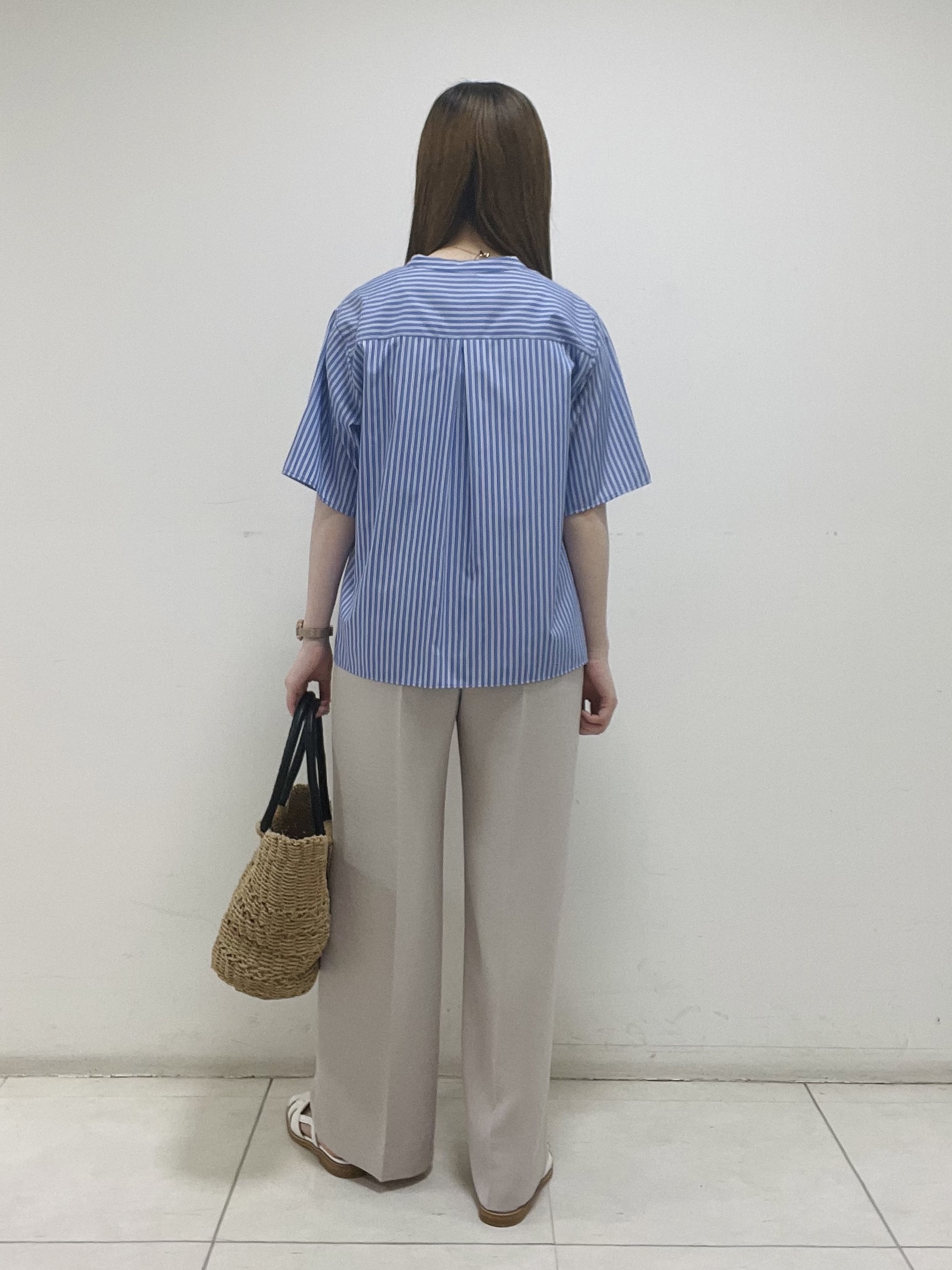 mさんの「INDIVI｜【洗える／UVケア／着映え】フリルピンタックブラウス」を使ったコーディネート