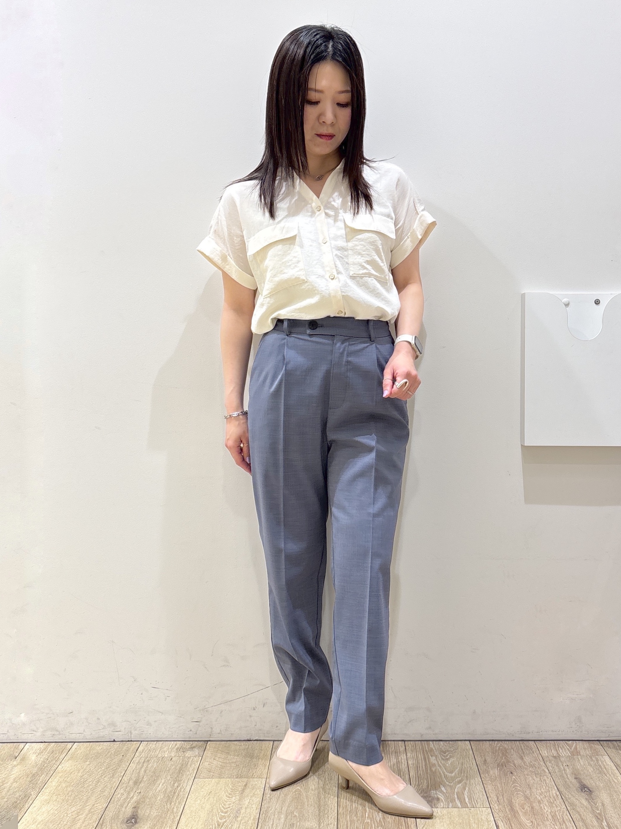 mameさんの「index｜【接触冷感／吸水速乾】セットアップ対応ストレッチテーラードジャケット《イージーアイロン／洗濯機OK／」を使ったコーディネート