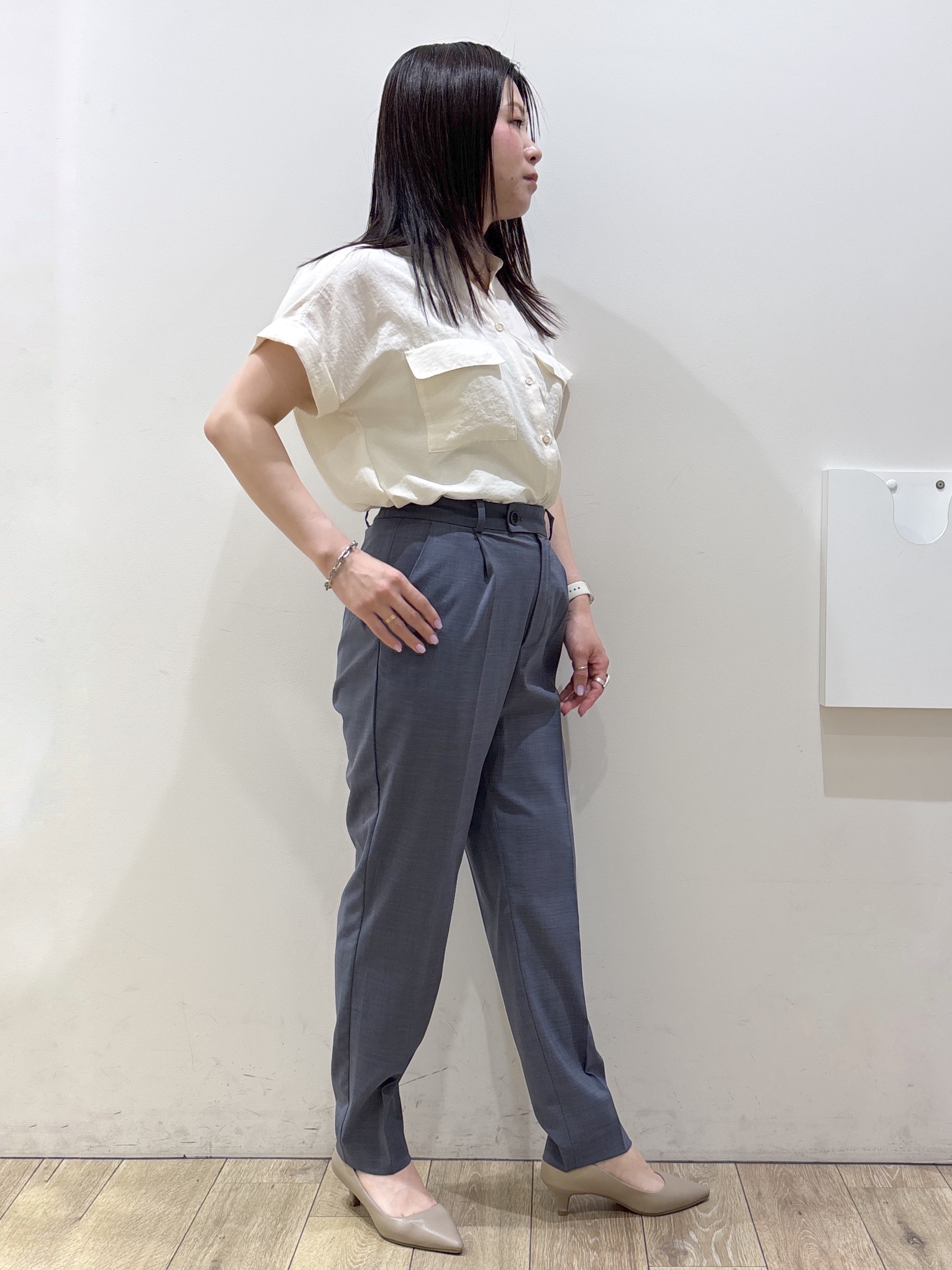 mameさんの「index｜【接触冷感／吸水速乾】セットアップ対応ストレッチテーラードジャケット《イージーアイロン／洗濯機OK／」を使ったコーディネート